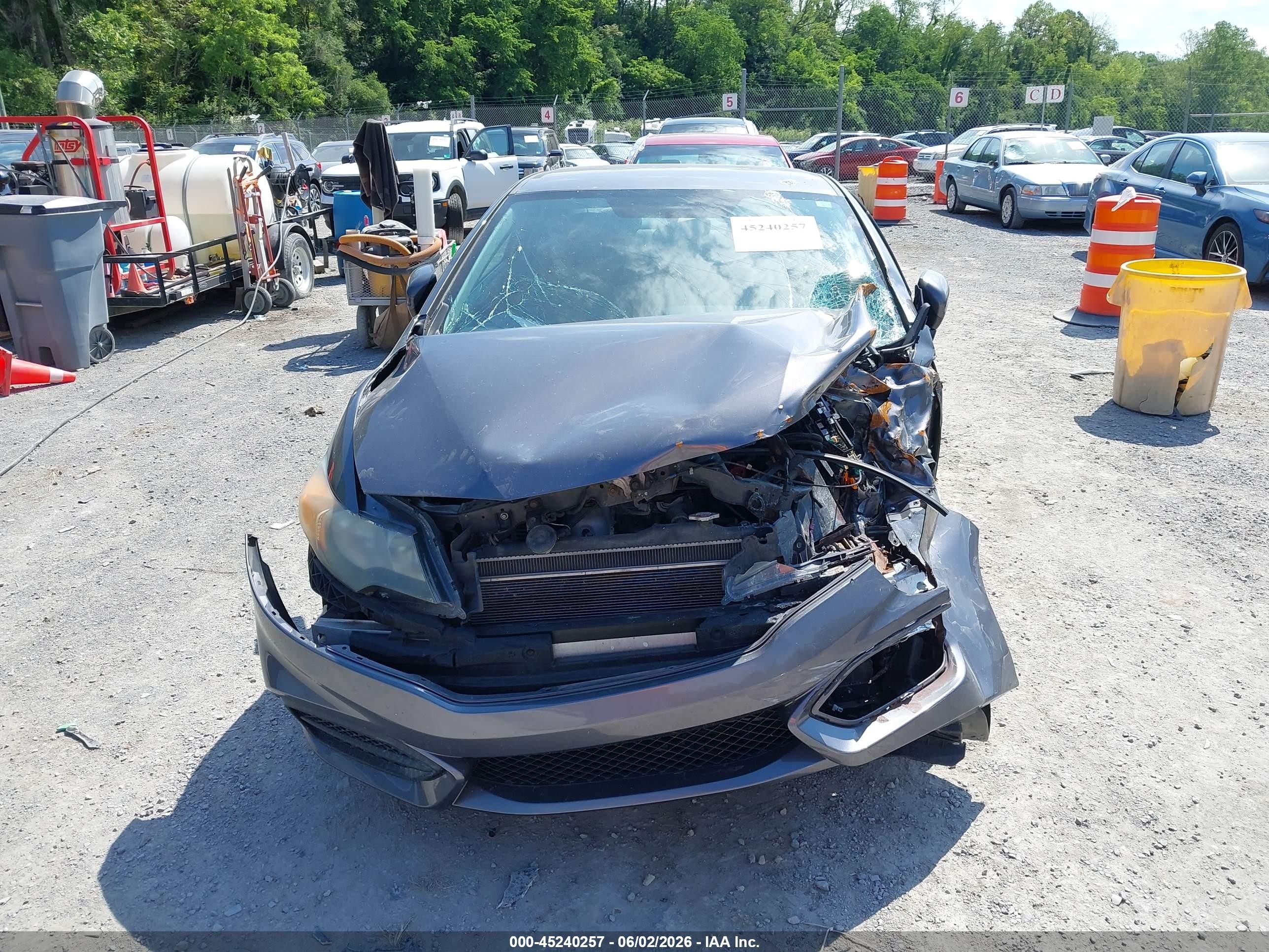 2014 Honda Civic Lx Gray vin: 2HGFG3B58EH513372