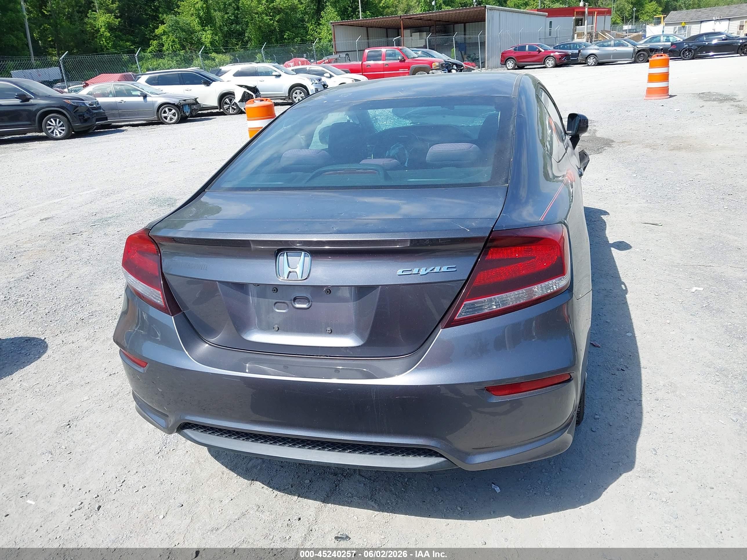 2014 Honda Civic Lx Gray vin: 2HGFG3B58EH513372