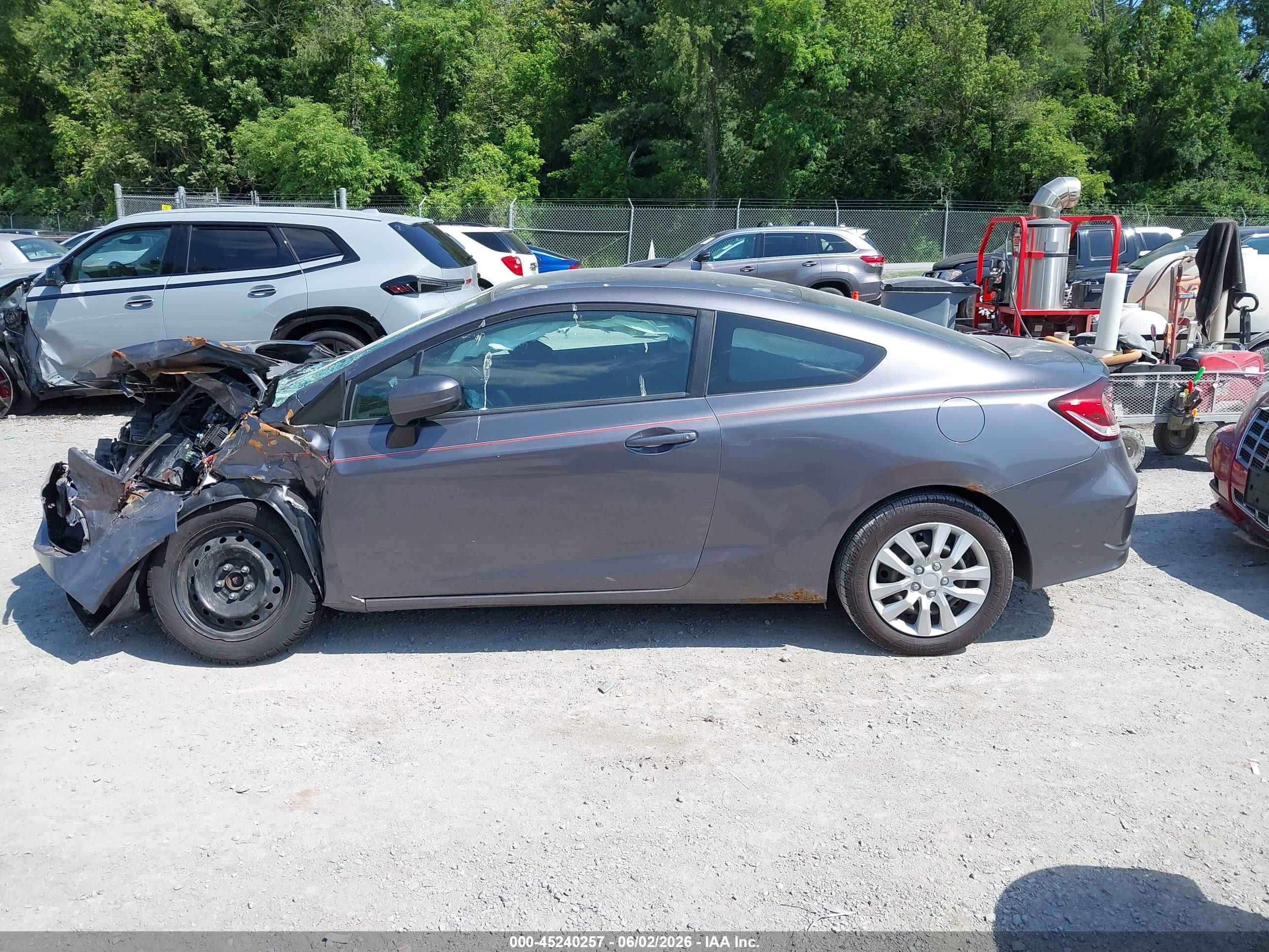 2014 Honda Civic Lx Gray vin: 2HGFG3B58EH513372
