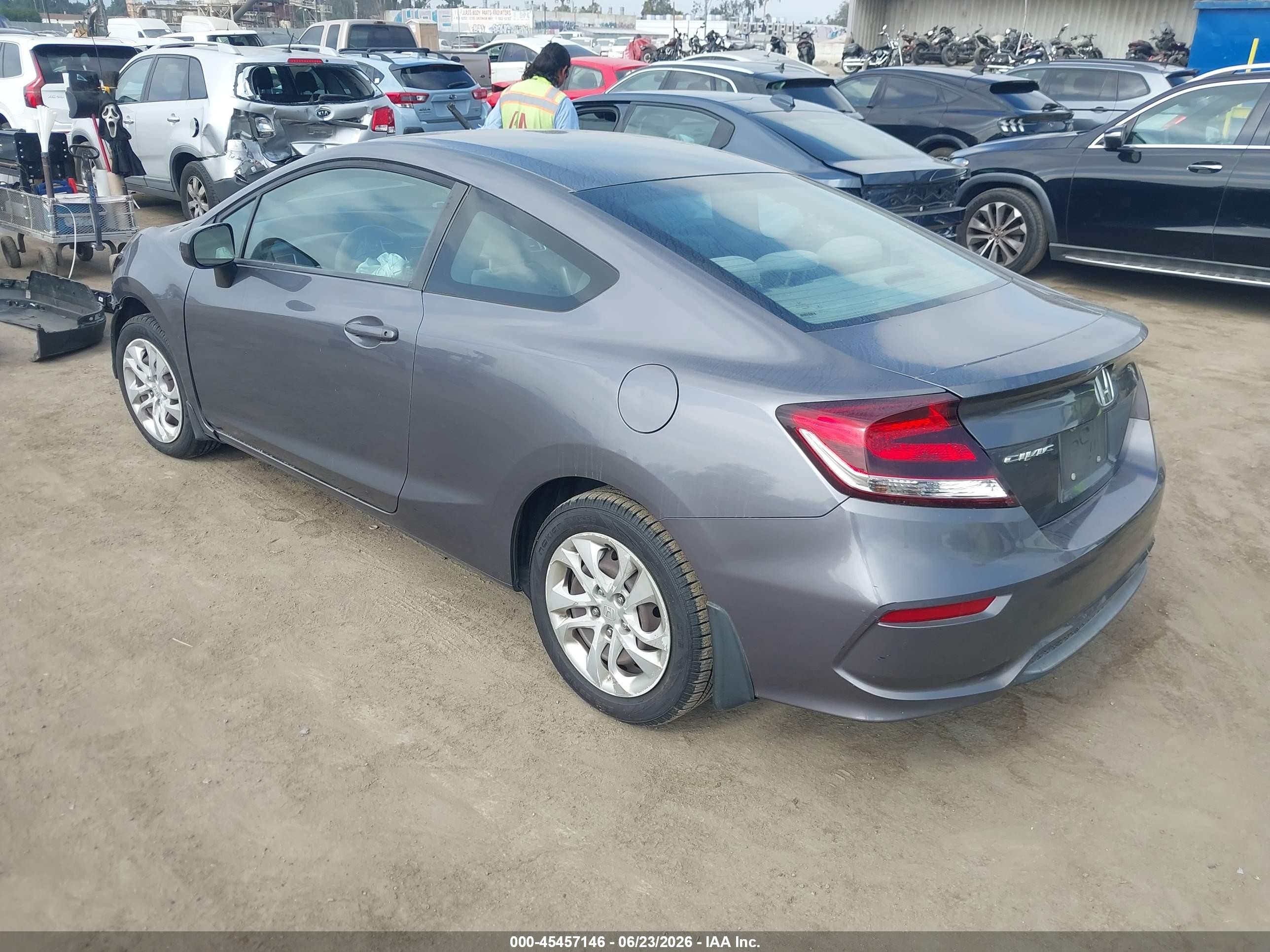 2014 Honda Civic Lx Gray vin: 2HGFG3B58EH516529