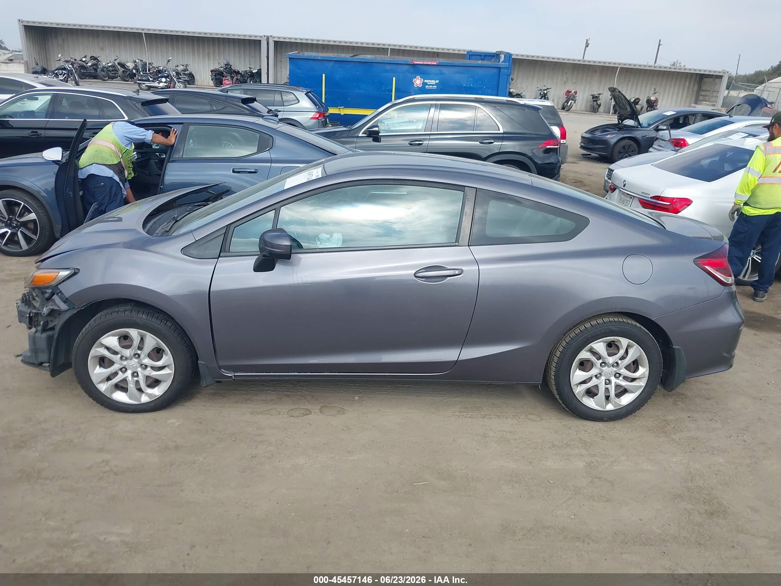 2014 Honda Civic Lx Gray vin: 2HGFG3B58EH516529