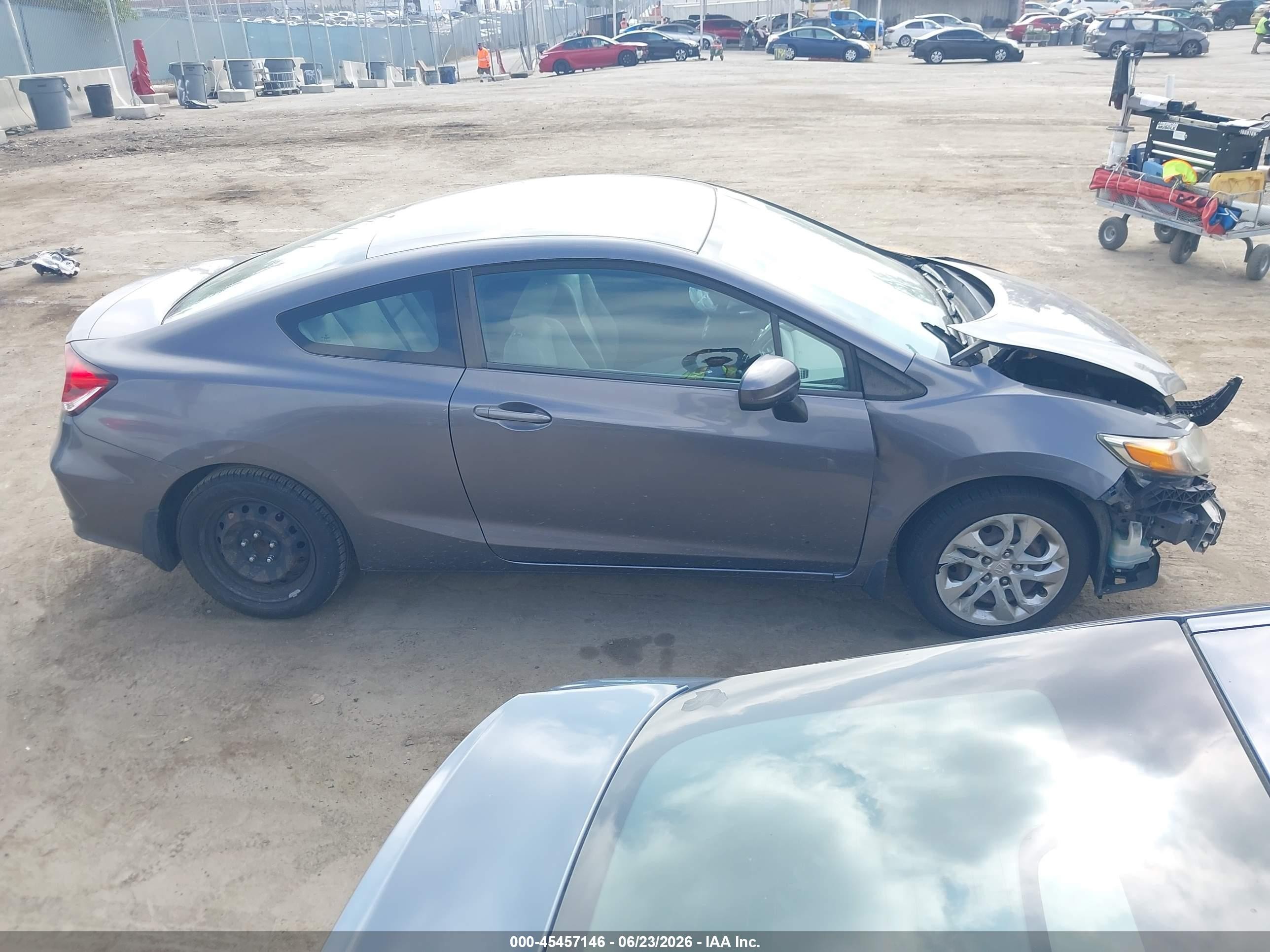 2014 Honda Civic Lx Gray vin: 2HGFG3B58EH516529