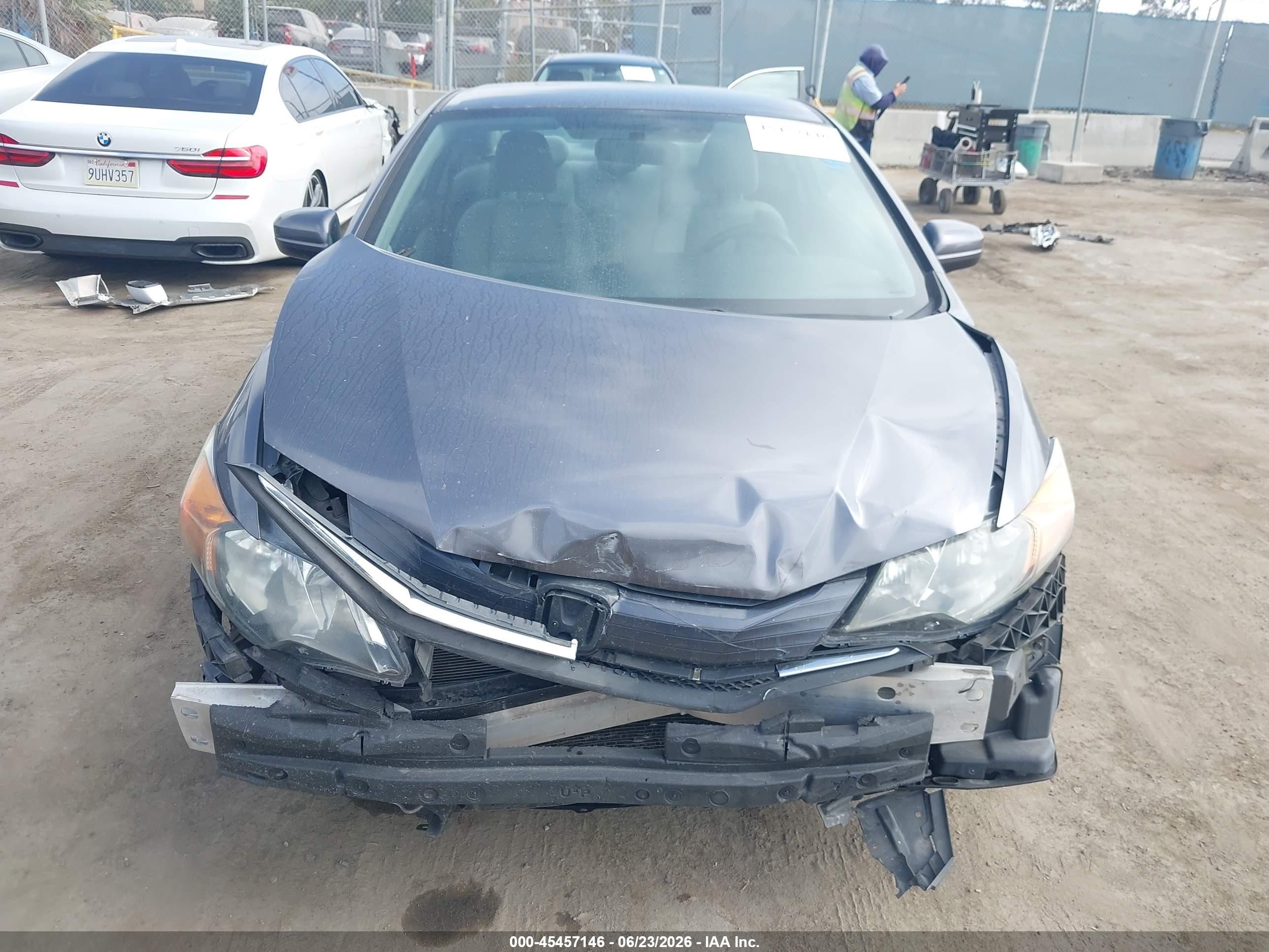 2014 Honda Civic Lx Gray vin: 2HGFG3B58EH516529