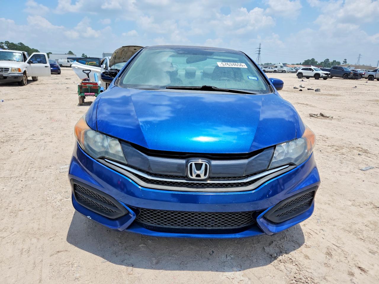 2014 Honda Civic Lx Blue vin: 2HGFG3B58EH520080