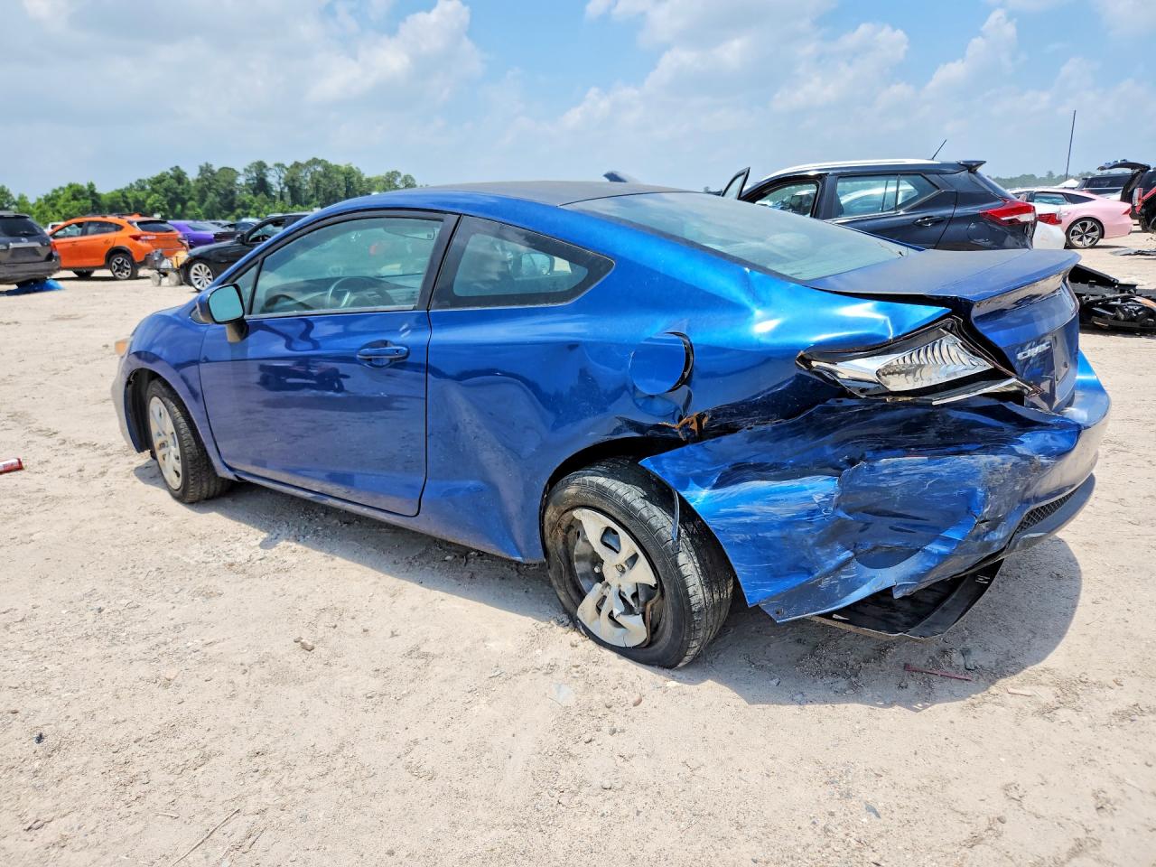 2014 Honda Civic Lx Blue vin: 2HGFG3B58EH520080