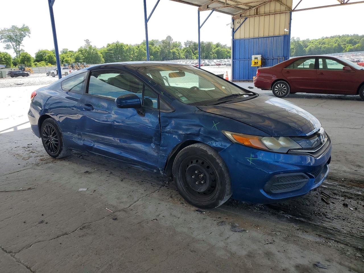 2014 Honda Civic Lx Blue vin: 2HGFG3B58EH520595