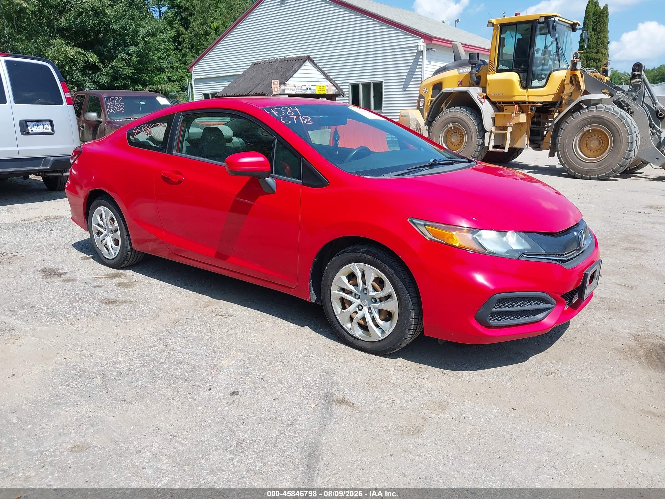 2015 Honda Civic Lx Red vin: 2HGFG3B58FH510408