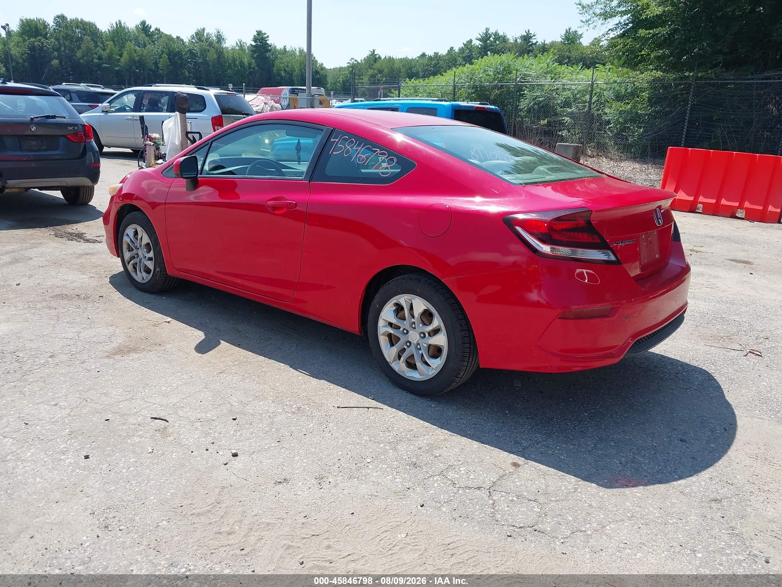 2015 Honda Civic Lx Red vin: 2HGFG3B58FH510408