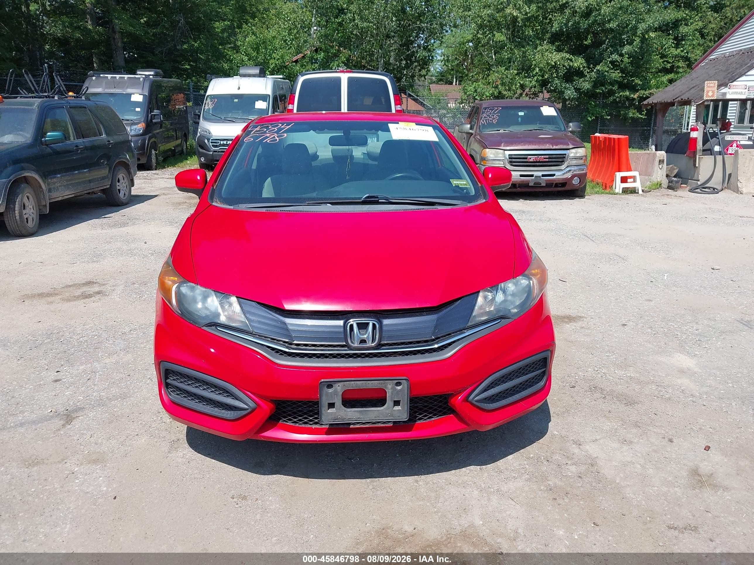 2015 Honda Civic Lx Red vin: 2HGFG3B58FH510408