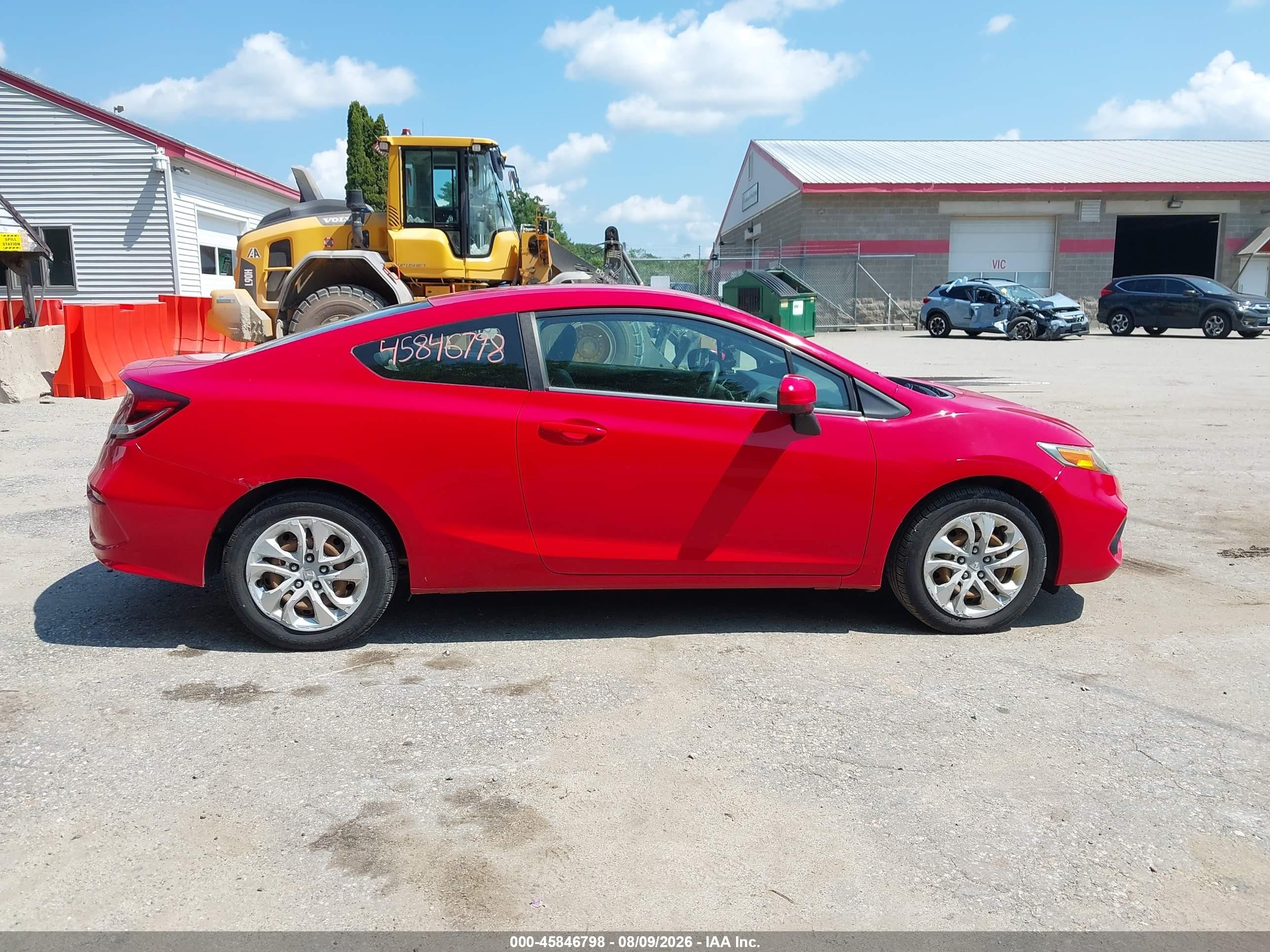 2015 Honda Civic Lx Red vin: 2HGFG3B58FH510408