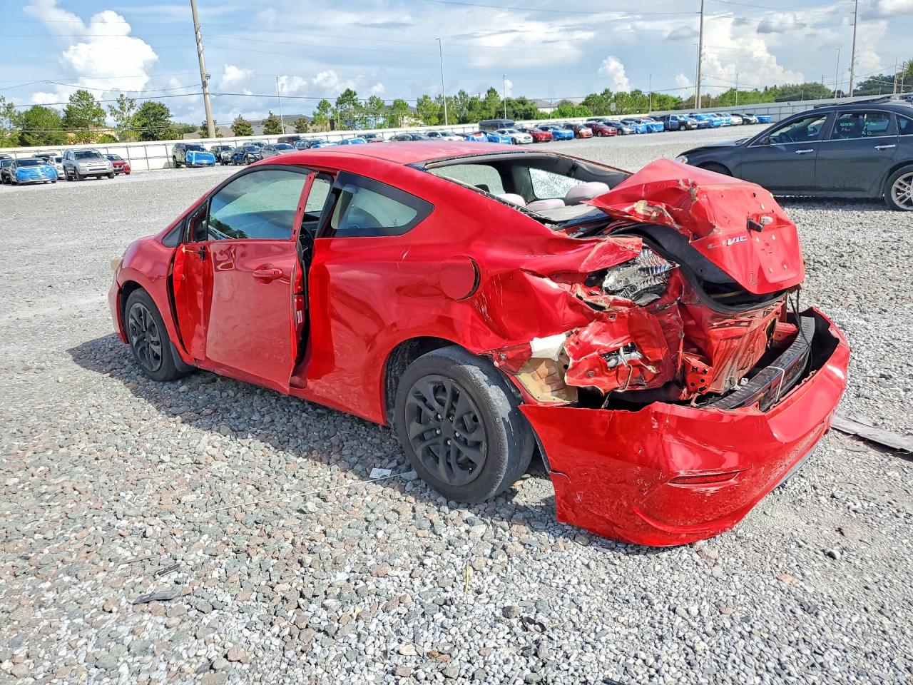 2015 Honda Civic Lx Красный vin: 2HGFG3B58FH513504