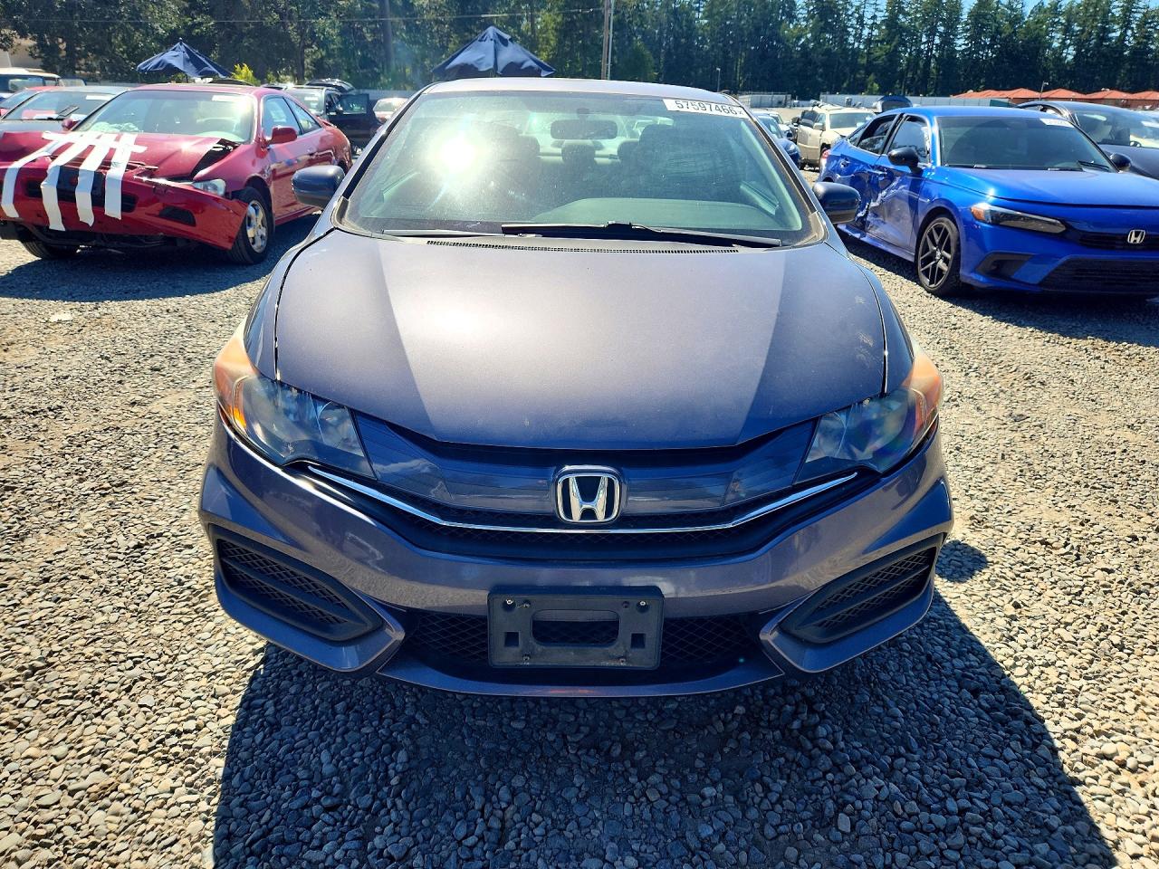 2015 Honda Civic Lx Серый vin: 2HGFG3B58FH517813