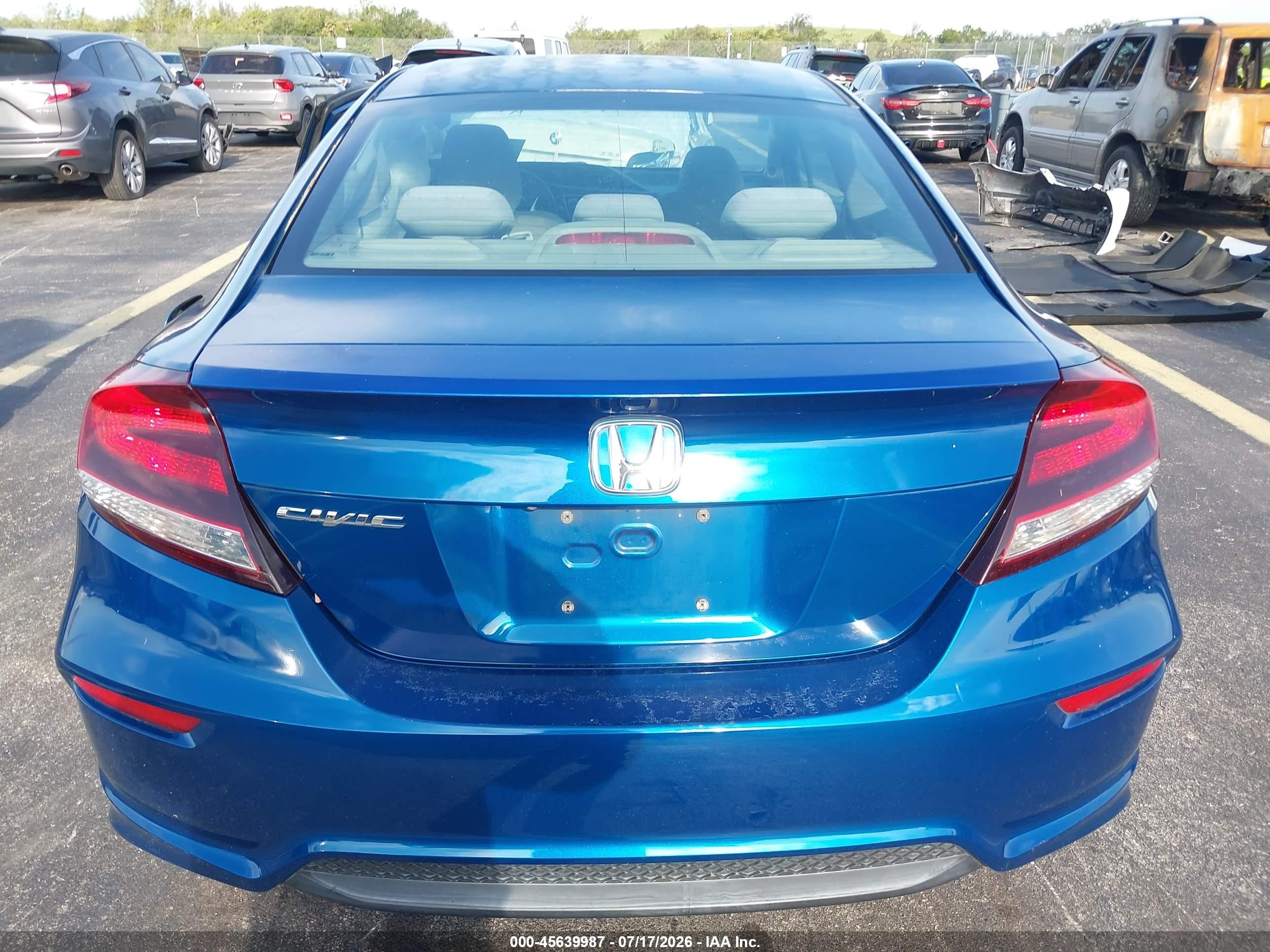 2015 Honda Civic Lx Blue vin: 2HGFG3B58FH524356