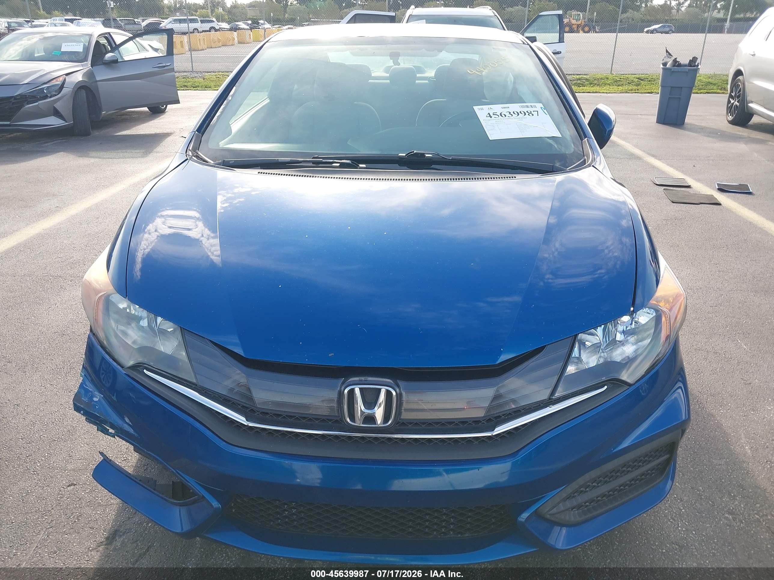 2015 Honda Civic Lx Blue vin: 2HGFG3B58FH524356
