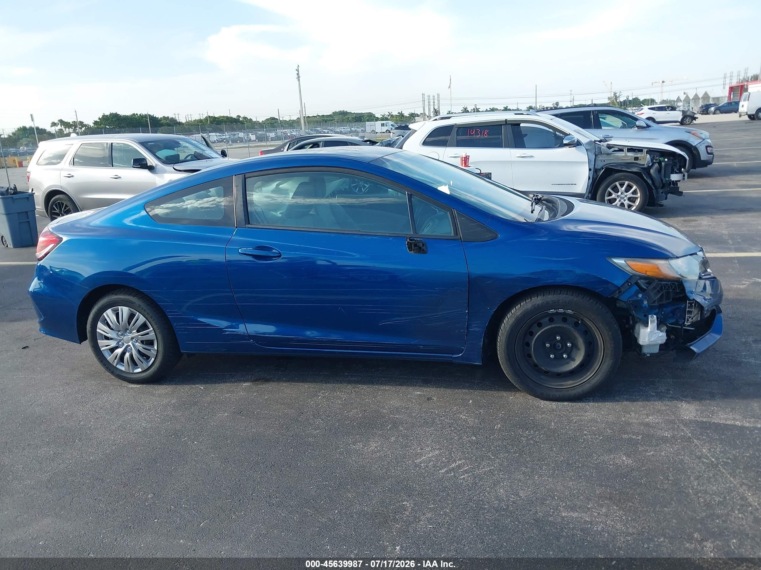 2015 Honda Civic Lx Blue vin: 2HGFG3B58FH524356