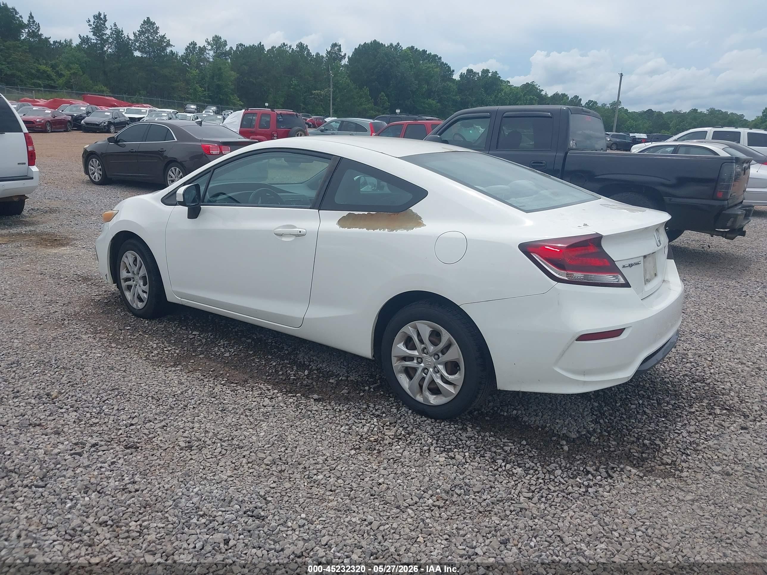 2015 Honda Civic Lx White vin: 2HGFG3B58FH533395
