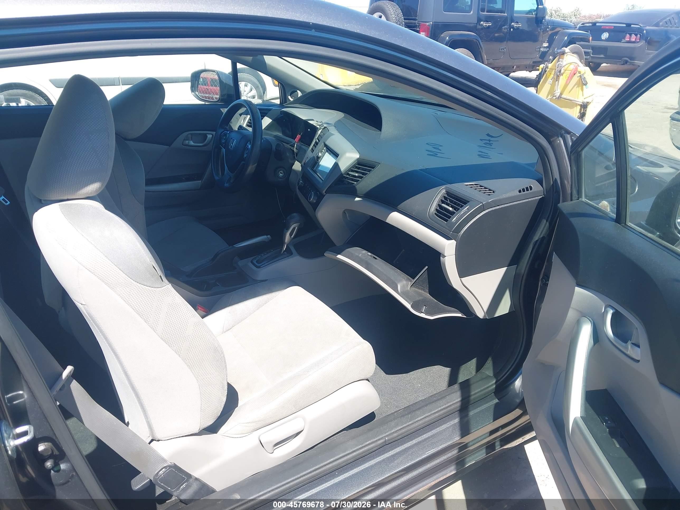 2012 Honda Civic Lx Gray vin: 2HGFG3B59CH524703