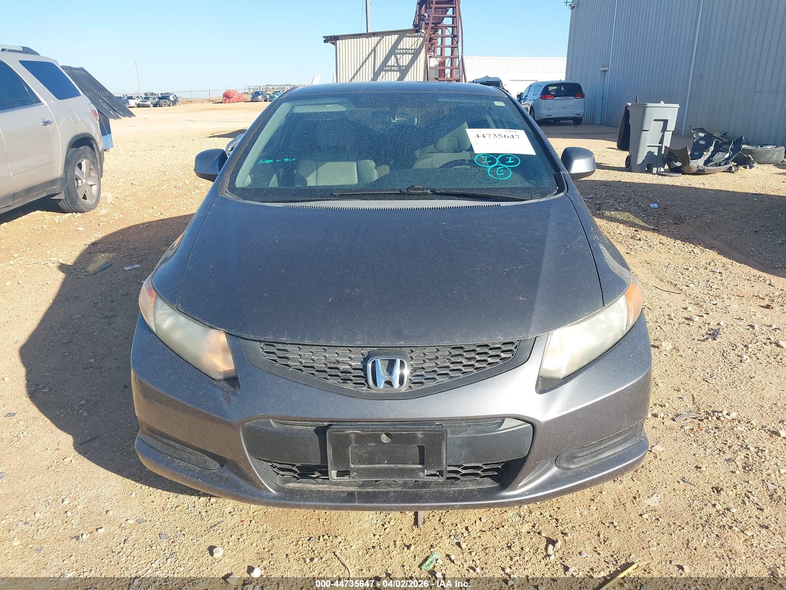 2012 Honda Civic Lx Серый vin: 2HGFG3B59CH556549