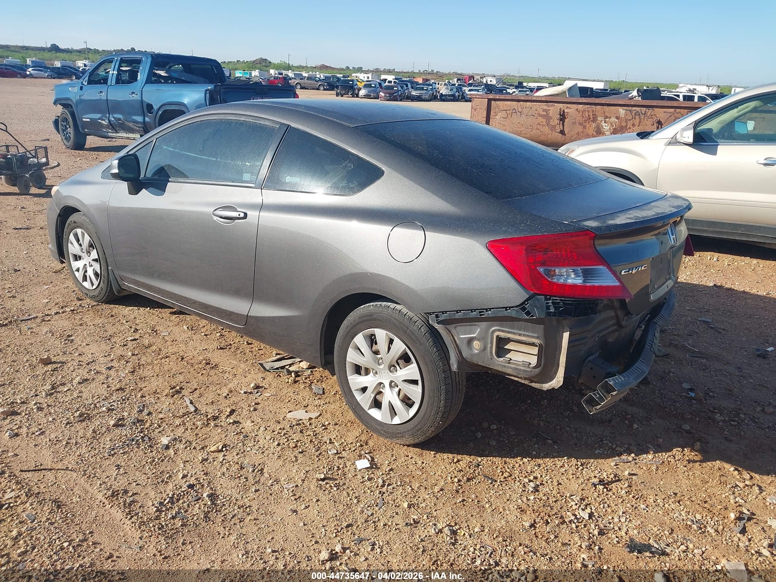 2012 Honda Civic Lx Серый vin: 2HGFG3B59CH556549