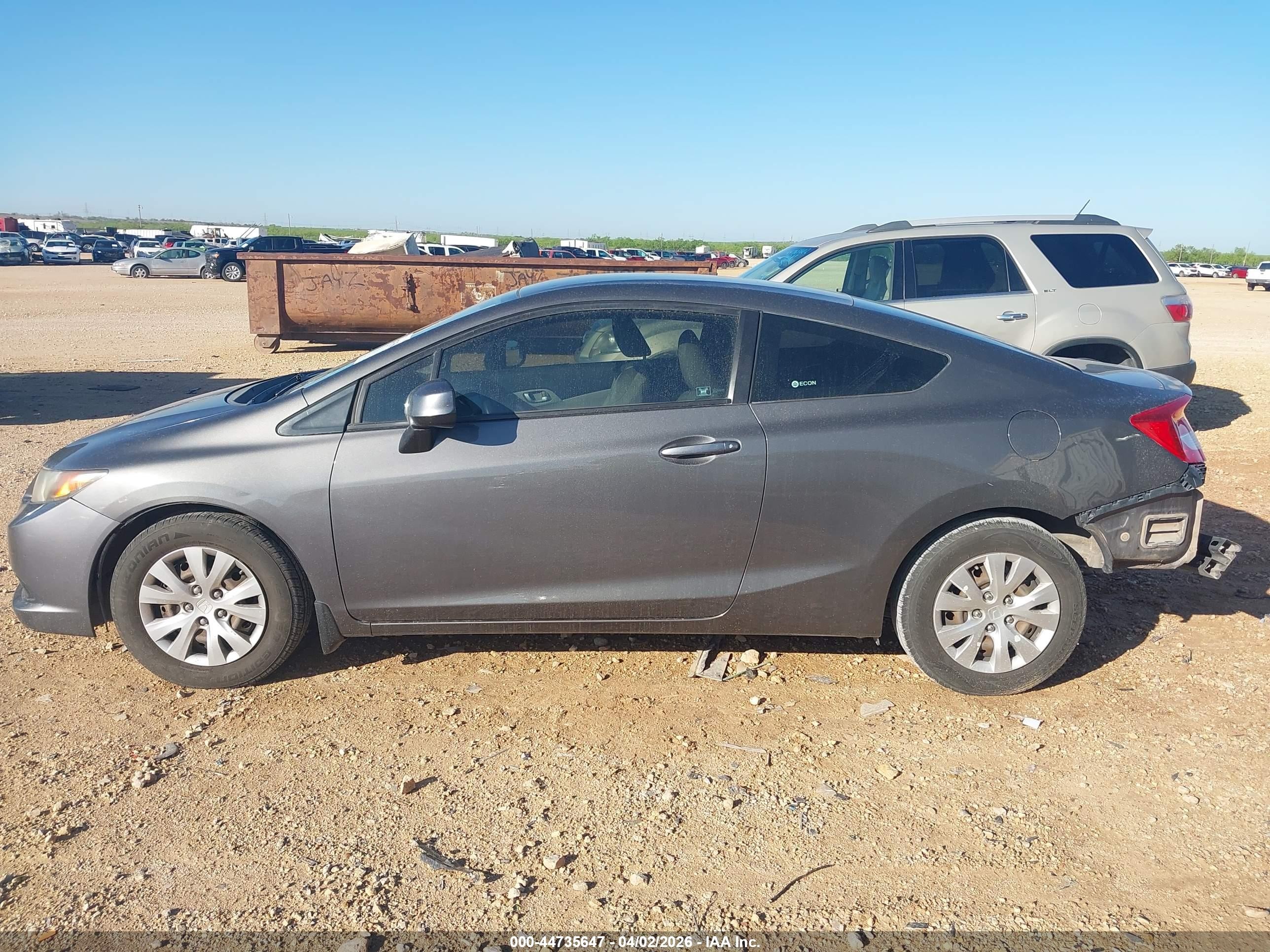2012 Honda Civic Lx Серый vin: 2HGFG3B59CH556549