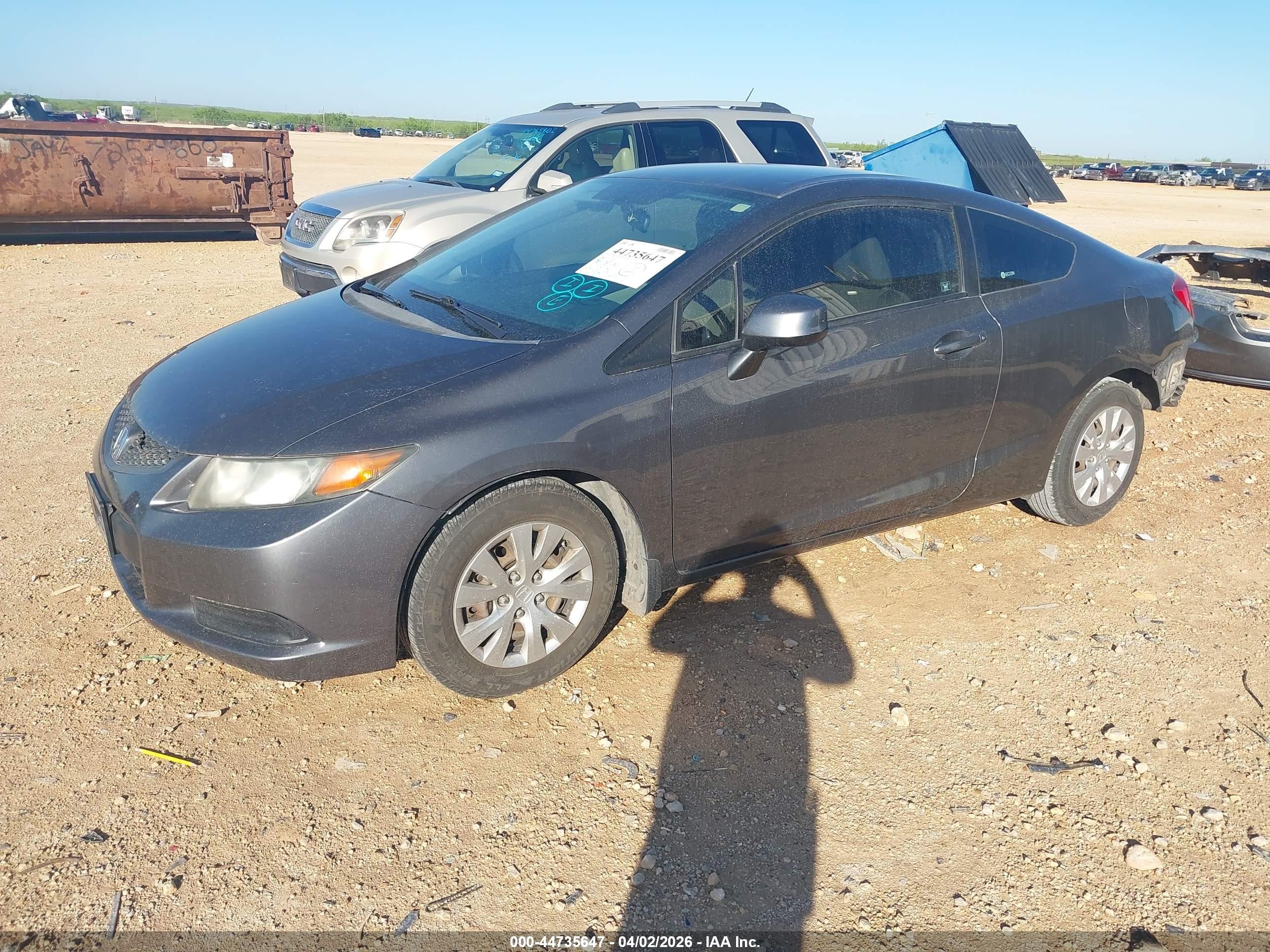 2012 Honda Civic Lx Серый vin: 2HGFG3B59CH556549