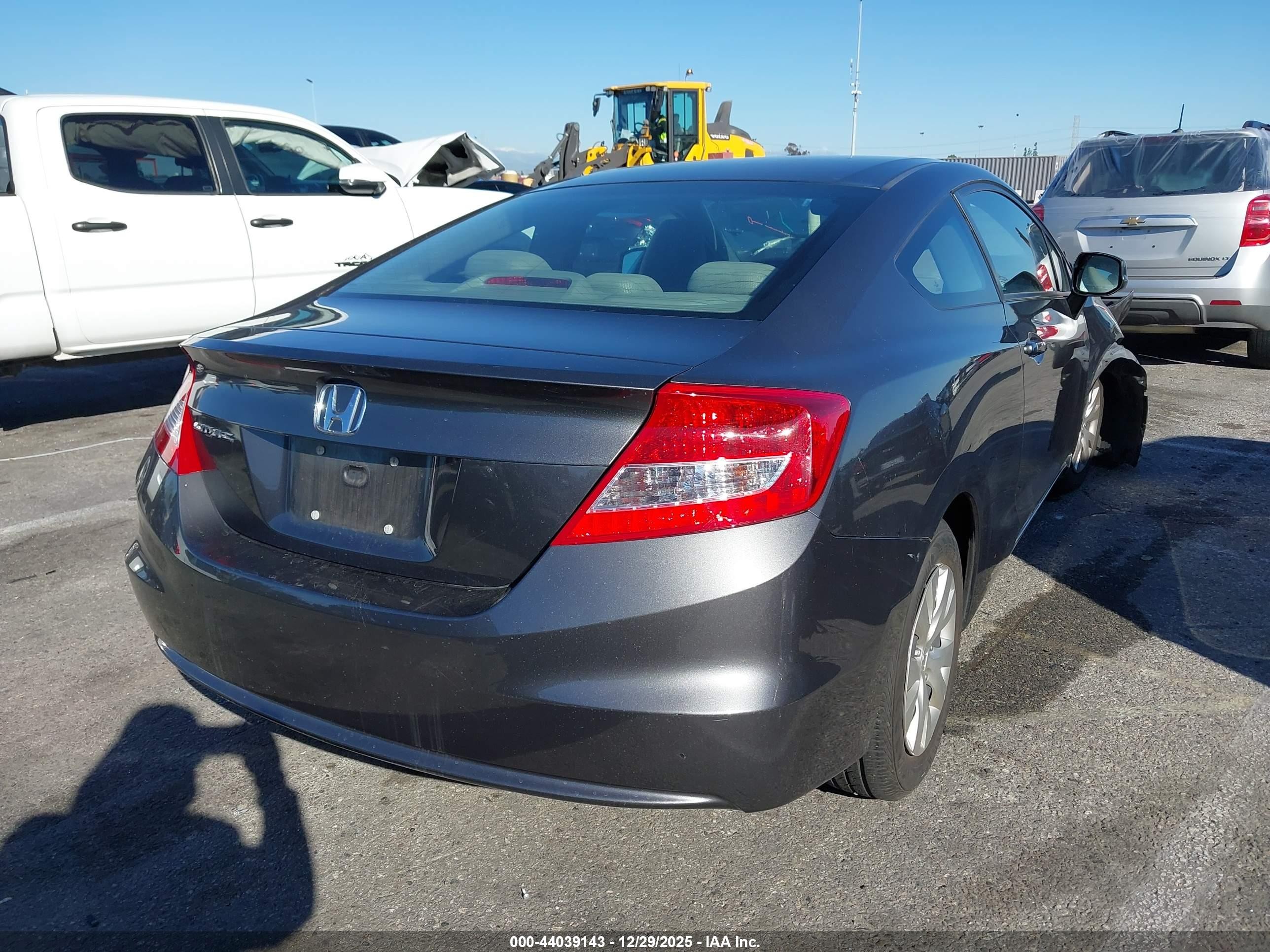 2012 Honda Civic Lx Серый vin: 2HGFG3B59CH558141