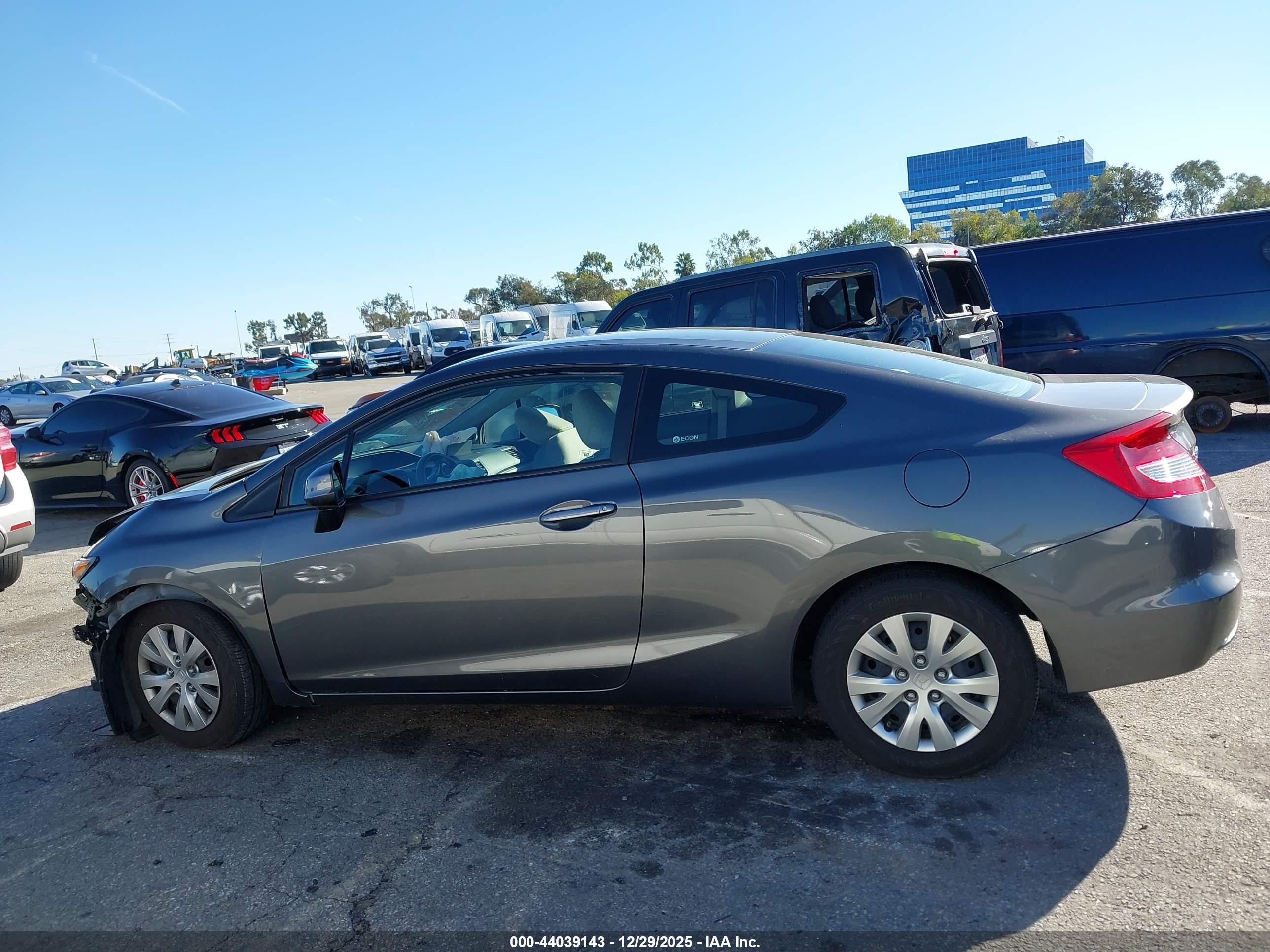 2012 Honda Civic Lx Серый vin: 2HGFG3B59CH558141