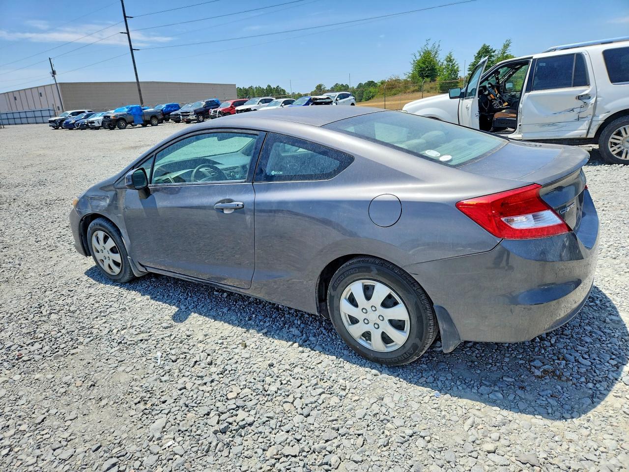 2012 Honda Civic Lx Gray vin: 2HGFG3B59CH566367