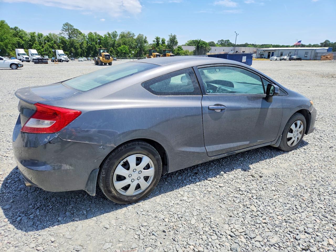2012 Honda Civic Lx Gray vin: 2HGFG3B59CH566367