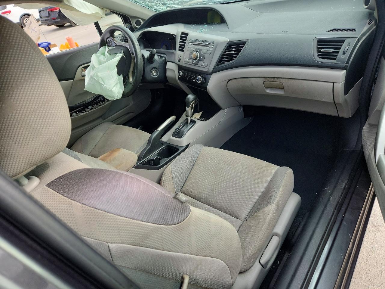 2012 Honda Civic Lx Gray vin: 2HGFG3B59CH567549