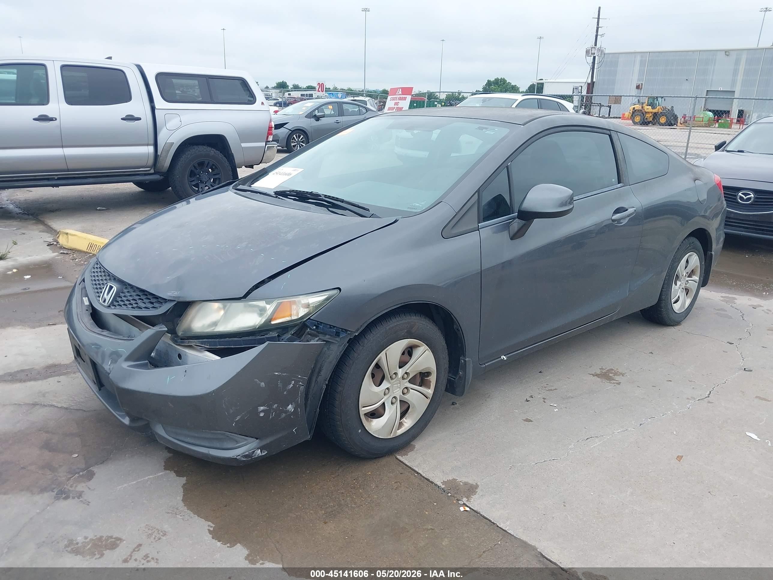 2013 Honda Civic Lx Gray vin: 2HGFG3B59DH510527
