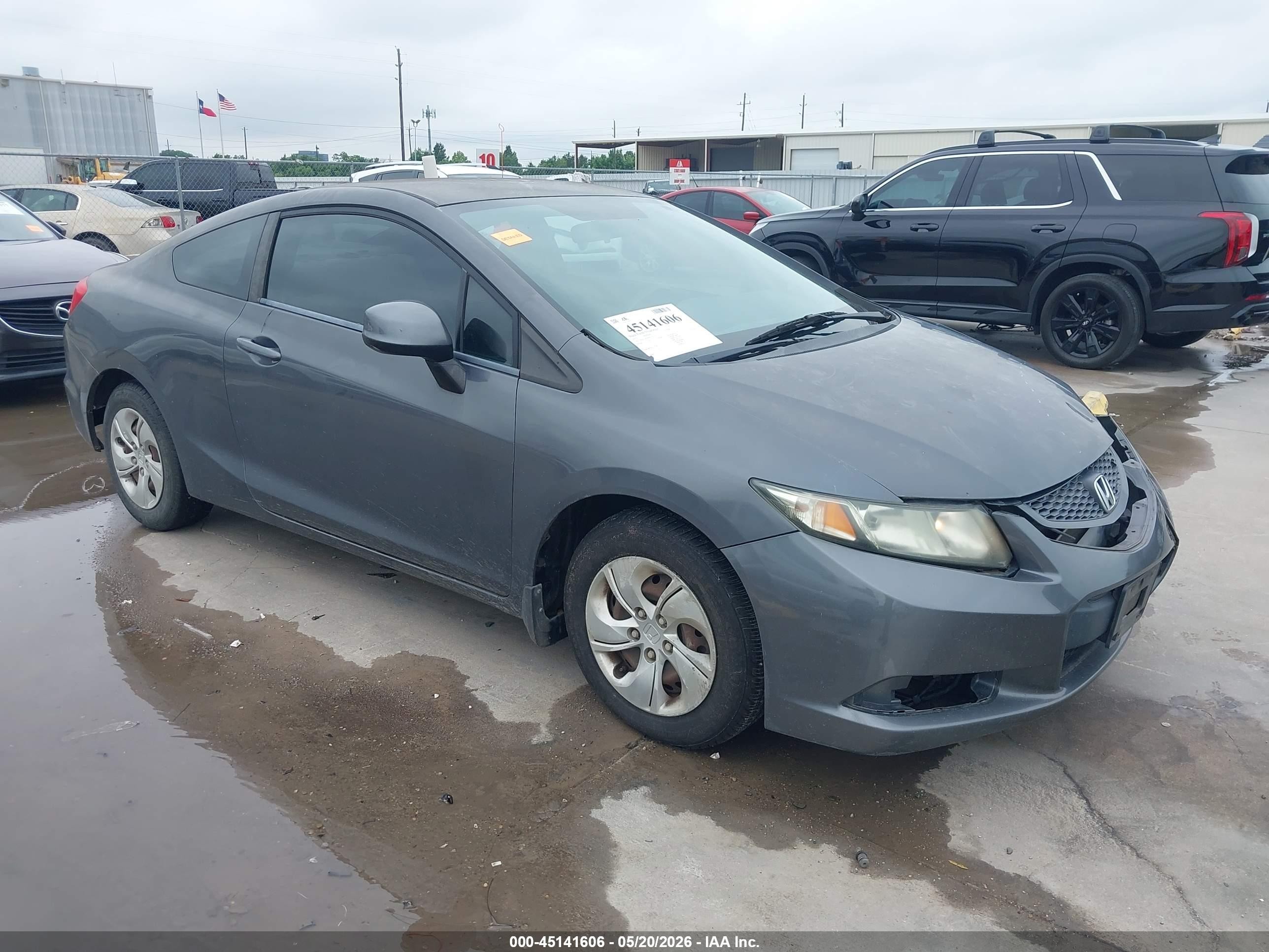 2013 Honda Civic Lx Gray vin: 2HGFG3B59DH510527