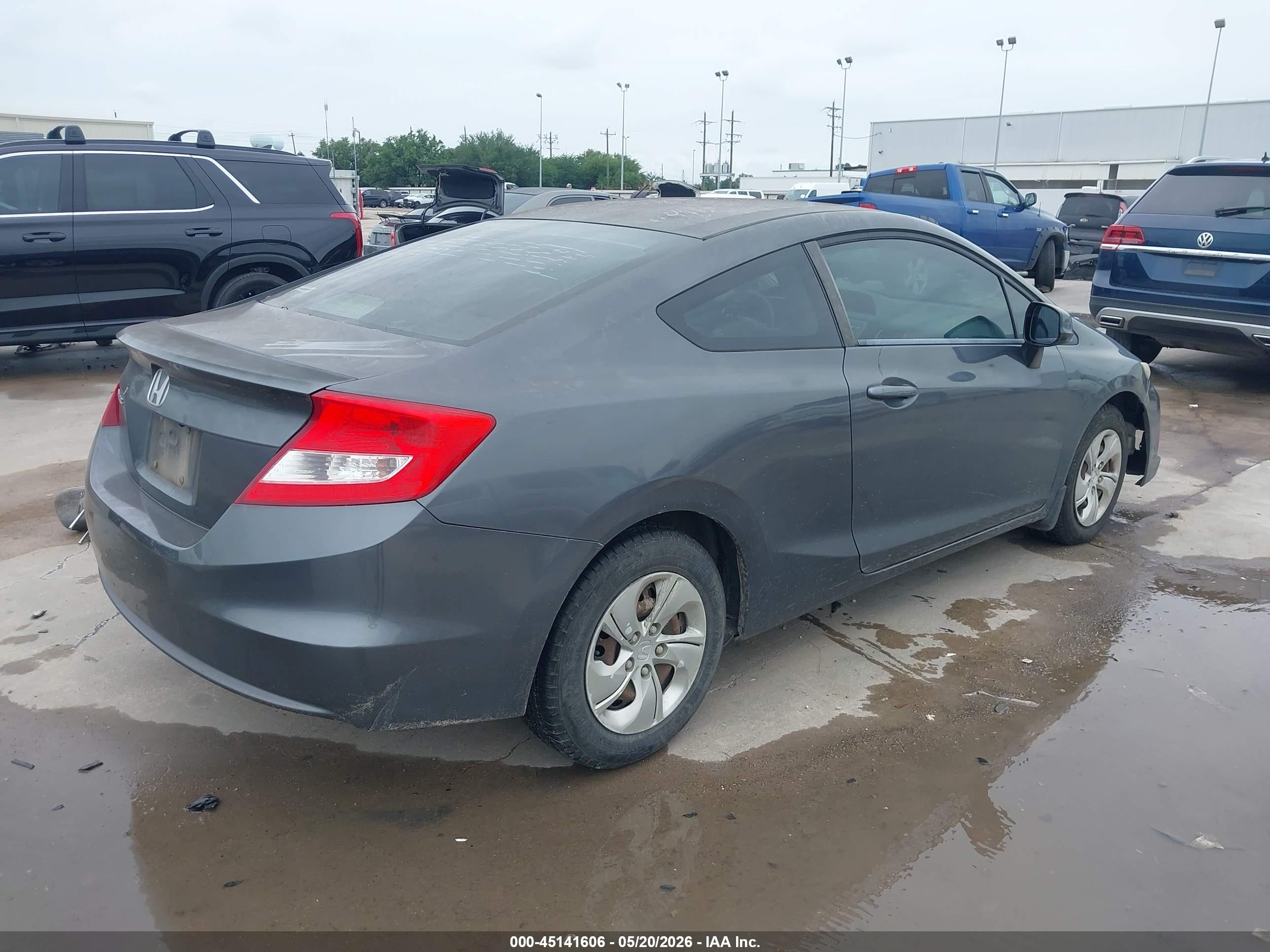 2013 Honda Civic Lx Gray vin: 2HGFG3B59DH510527