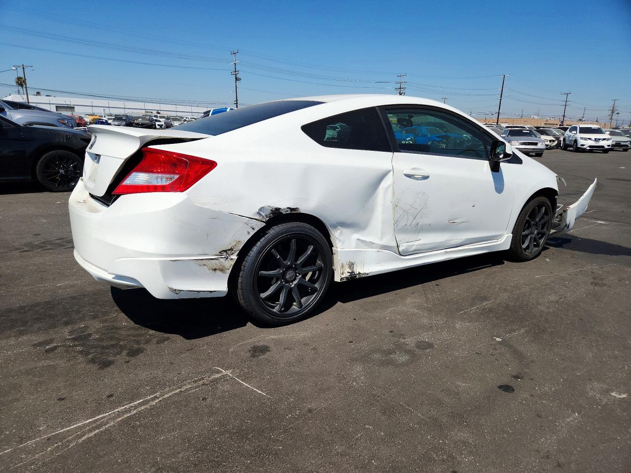 2013 Honda Civic Lx White vin: 2HGFG3B59DH515226