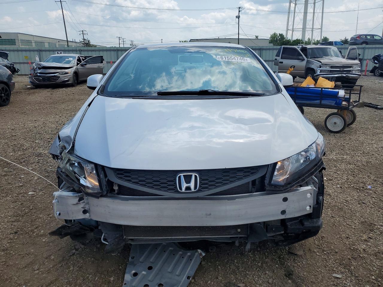 2013 Honda Civic Lx Silver vin: 2HGFG3B59DH524895
