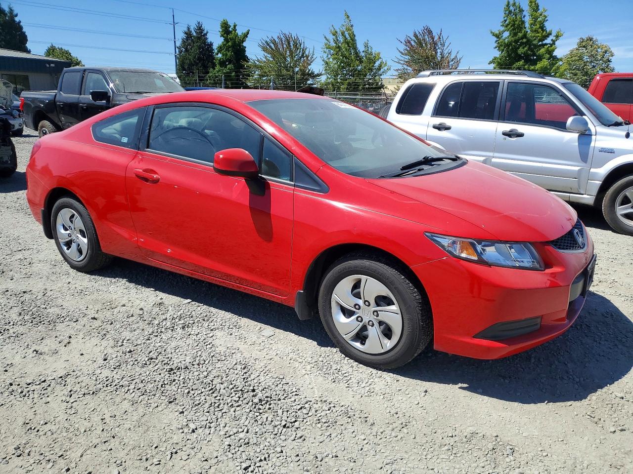 2013 Honda Civic Lx Red vin: 2HGFG3B59DH531667