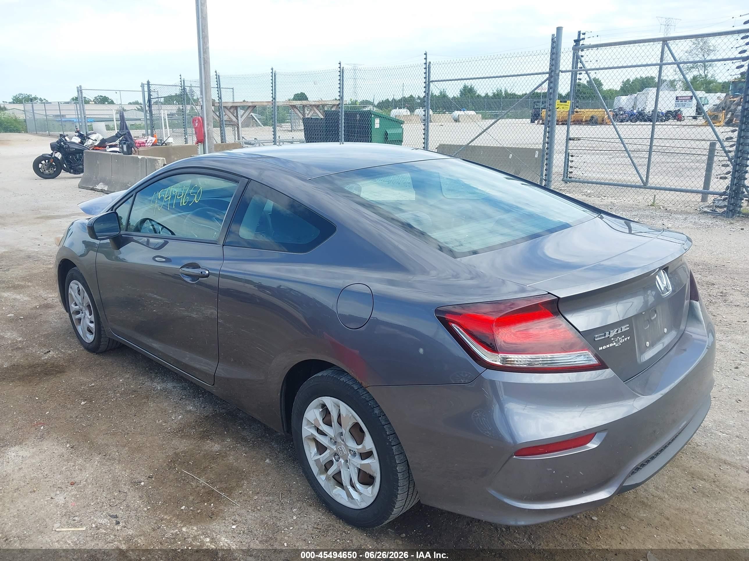 2014 Honda Civic Lx Серый vin: 2HGFG3B59EH519150