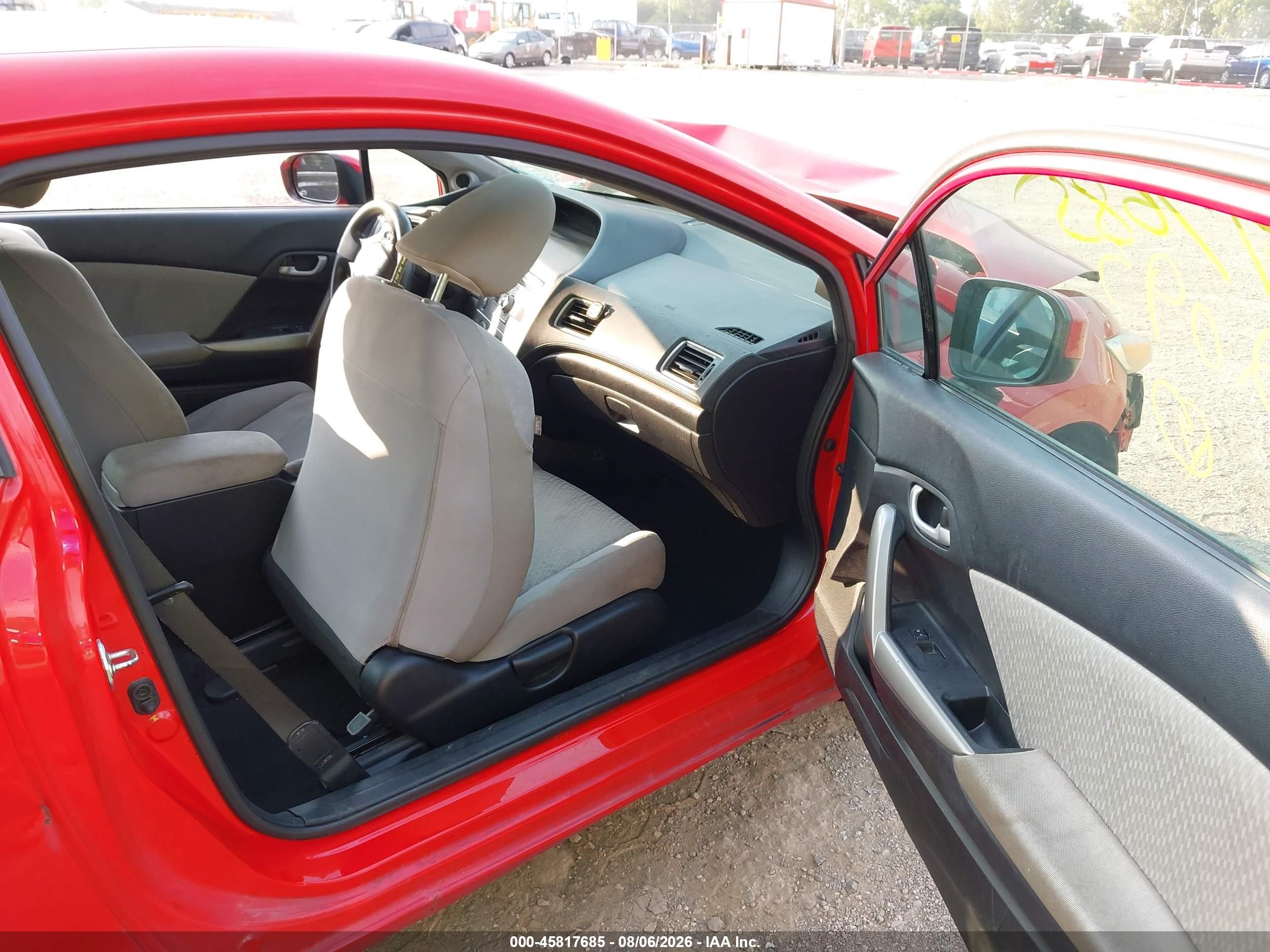 2014 Honda Civic Lx Red vin: 2HGFG3B59EH522095