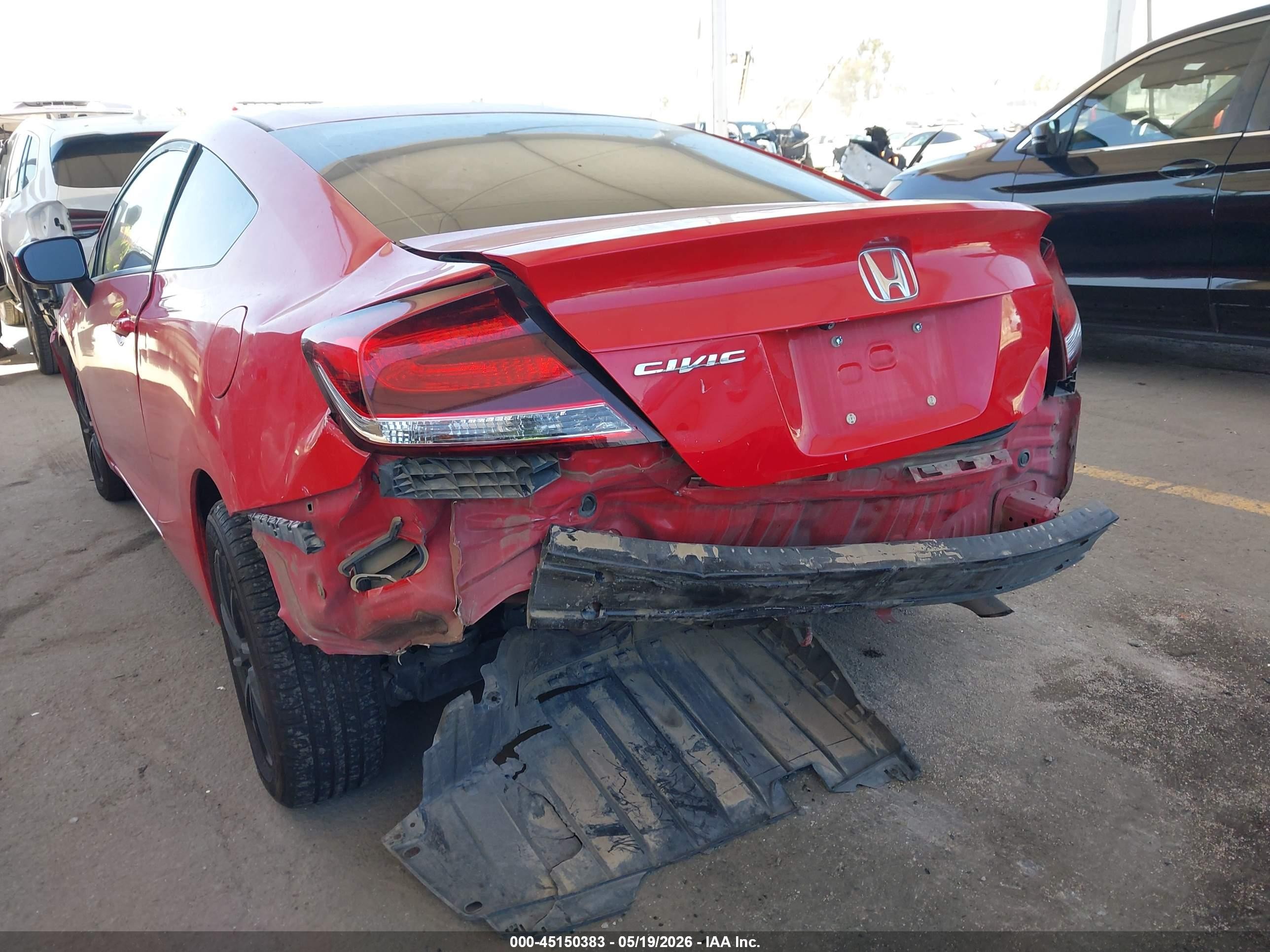 2015 Honda Civic Lx Red vin: 2HGFG3B59FH501085
