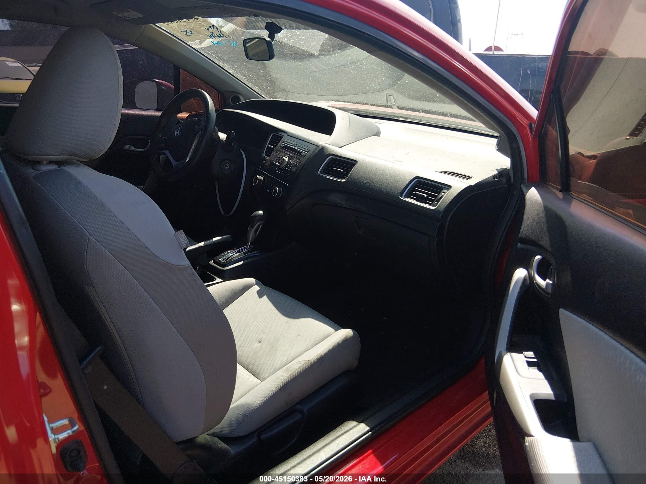 2015 Honda Civic Lx Red vin: 2HGFG3B59FH501085