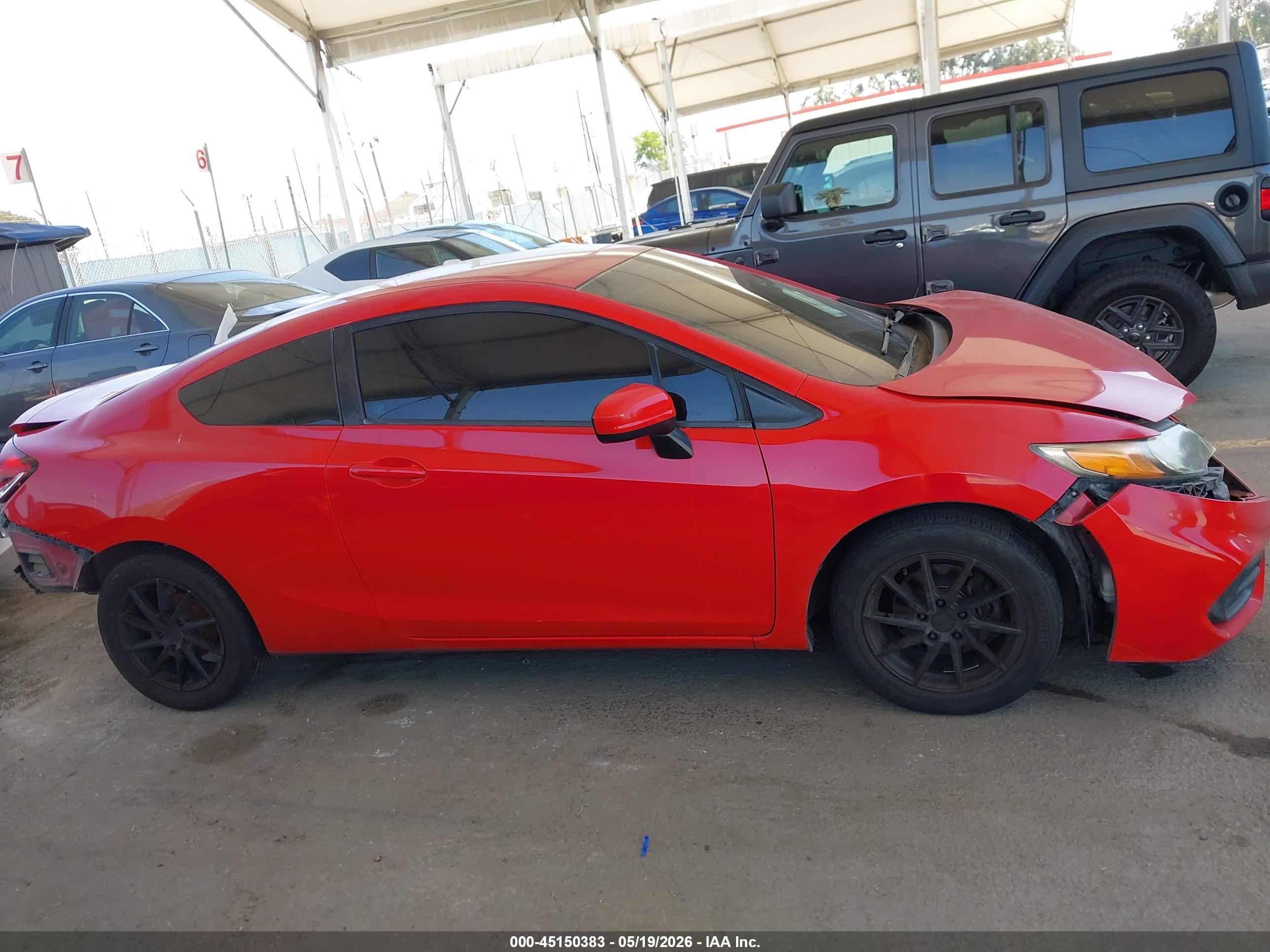 2015 Honda Civic Lx Red vin: 2HGFG3B59FH501085