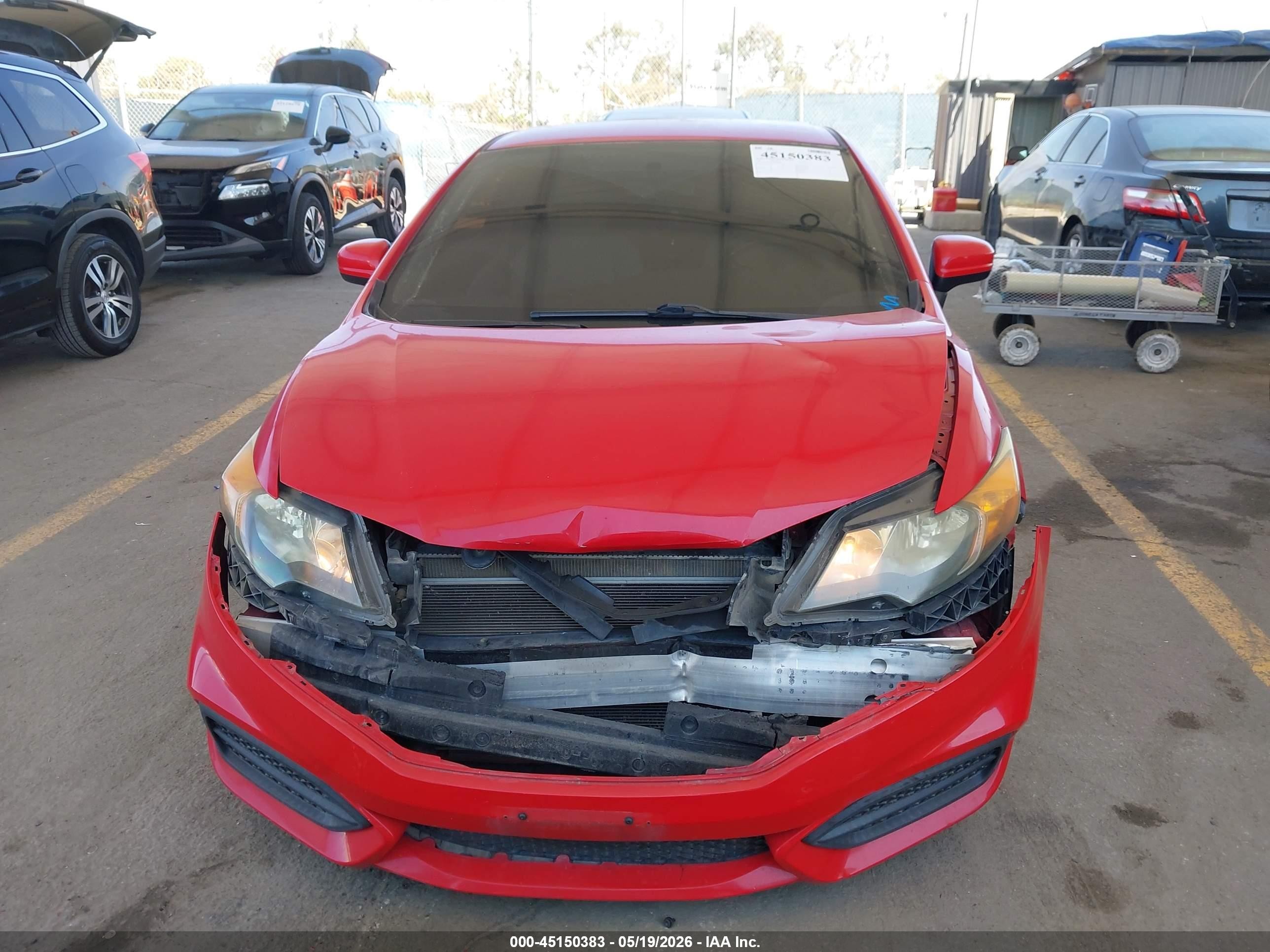 2015 Honda Civic Lx Red vin: 2HGFG3B59FH501085