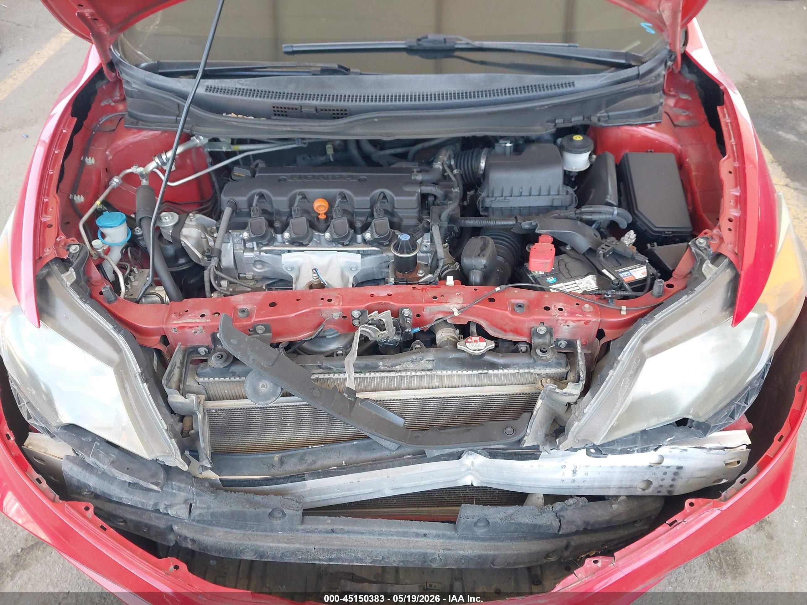 2015 Honda Civic Lx Red vin: 2HGFG3B59FH501085
