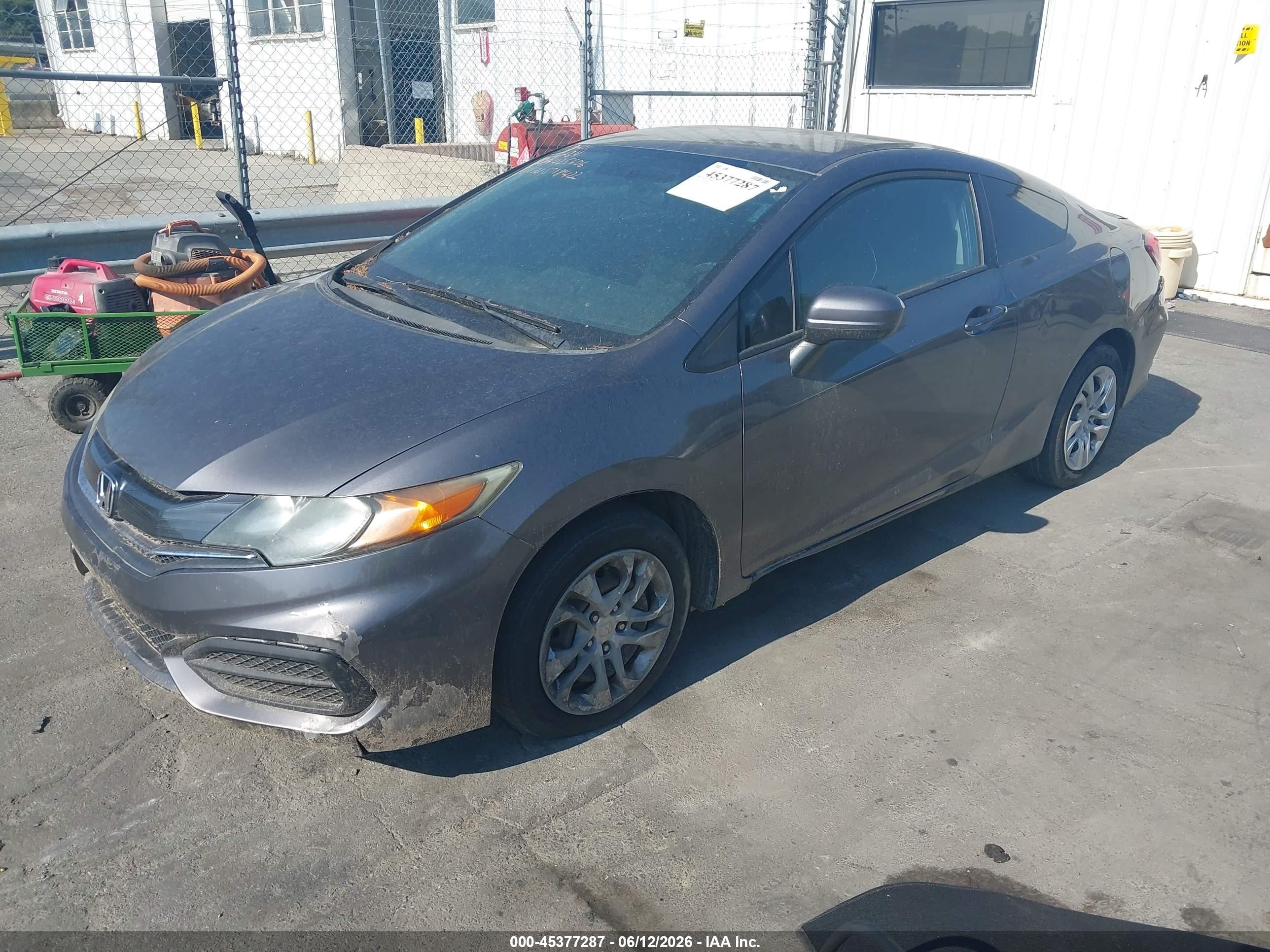2015 Honda Civic Lx Gray vin: 2HGFG3B59FH518422