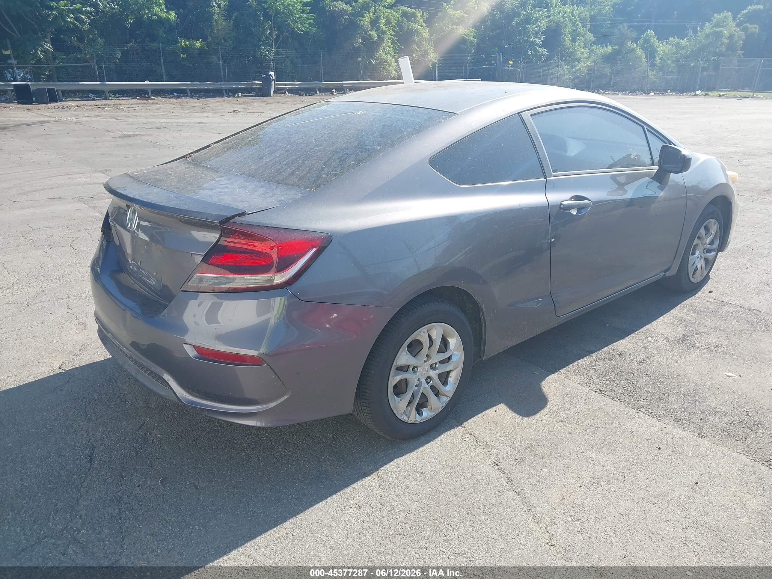 2015 Honda Civic Lx Gray vin: 2HGFG3B59FH518422