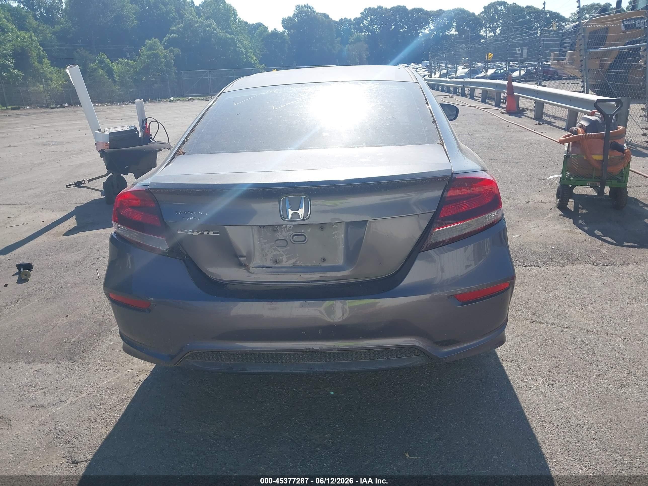 2015 Honda Civic Lx Gray vin: 2HGFG3B59FH518422