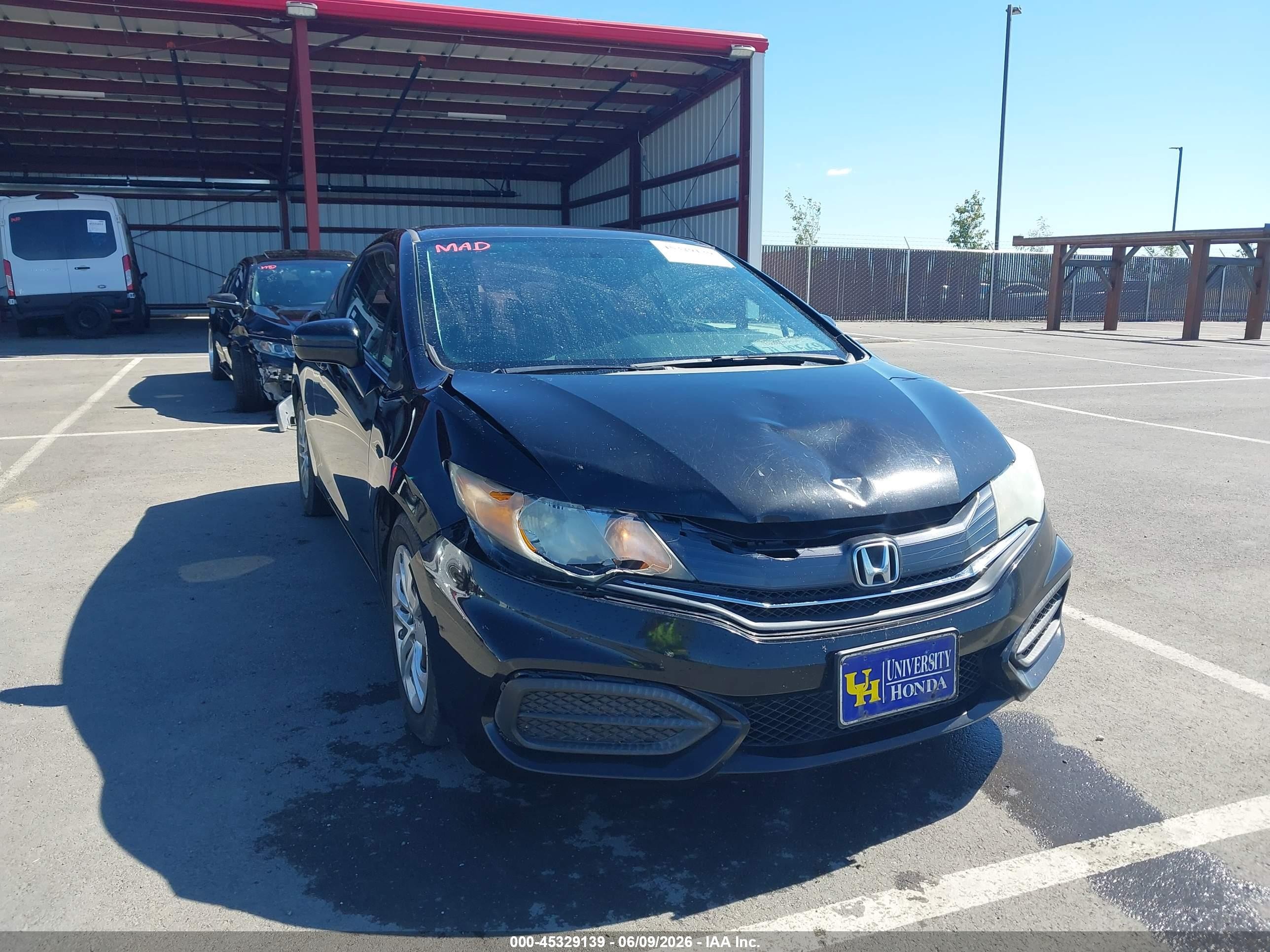 2015 Honda Civic Lx Black vin: 2HGFG3B59FH520249