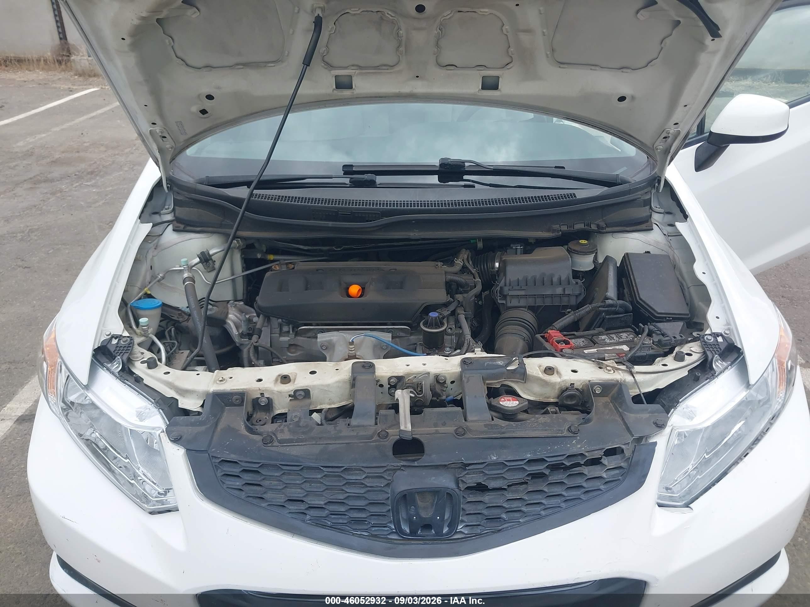 2012 Honda Civic Lx White vin: 2HGFG3B5XCH502192