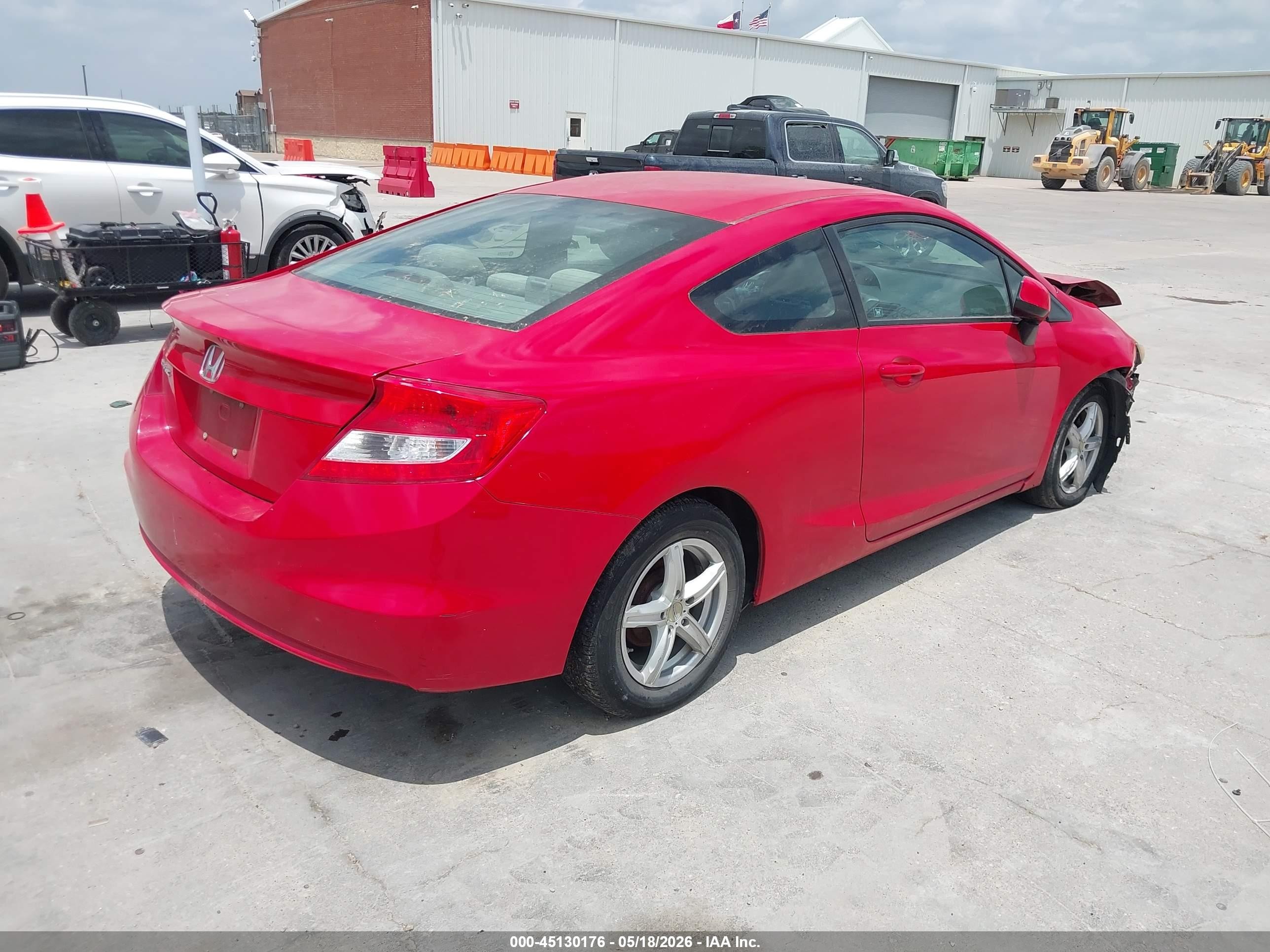 2012 Honda Civic Lx Красный vin: 2HGFG3B5XCH510583