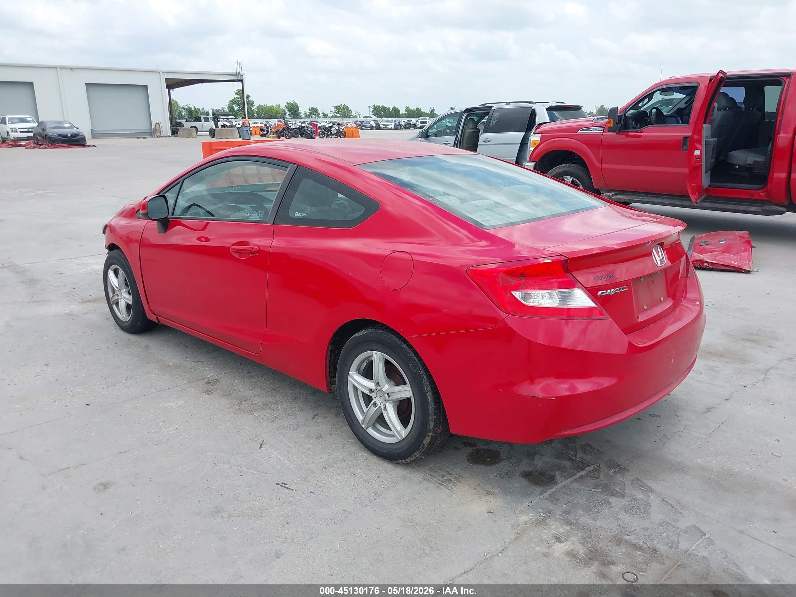 2012 Honda Civic Lx Красный vin: 2HGFG3B5XCH510583